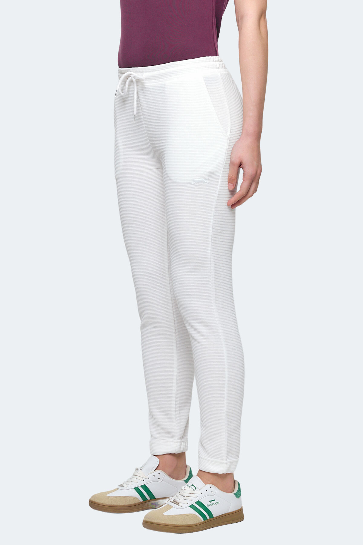 Slazenger POLL I Kadın Cepli Slim Fit Bej Eşofman Altı