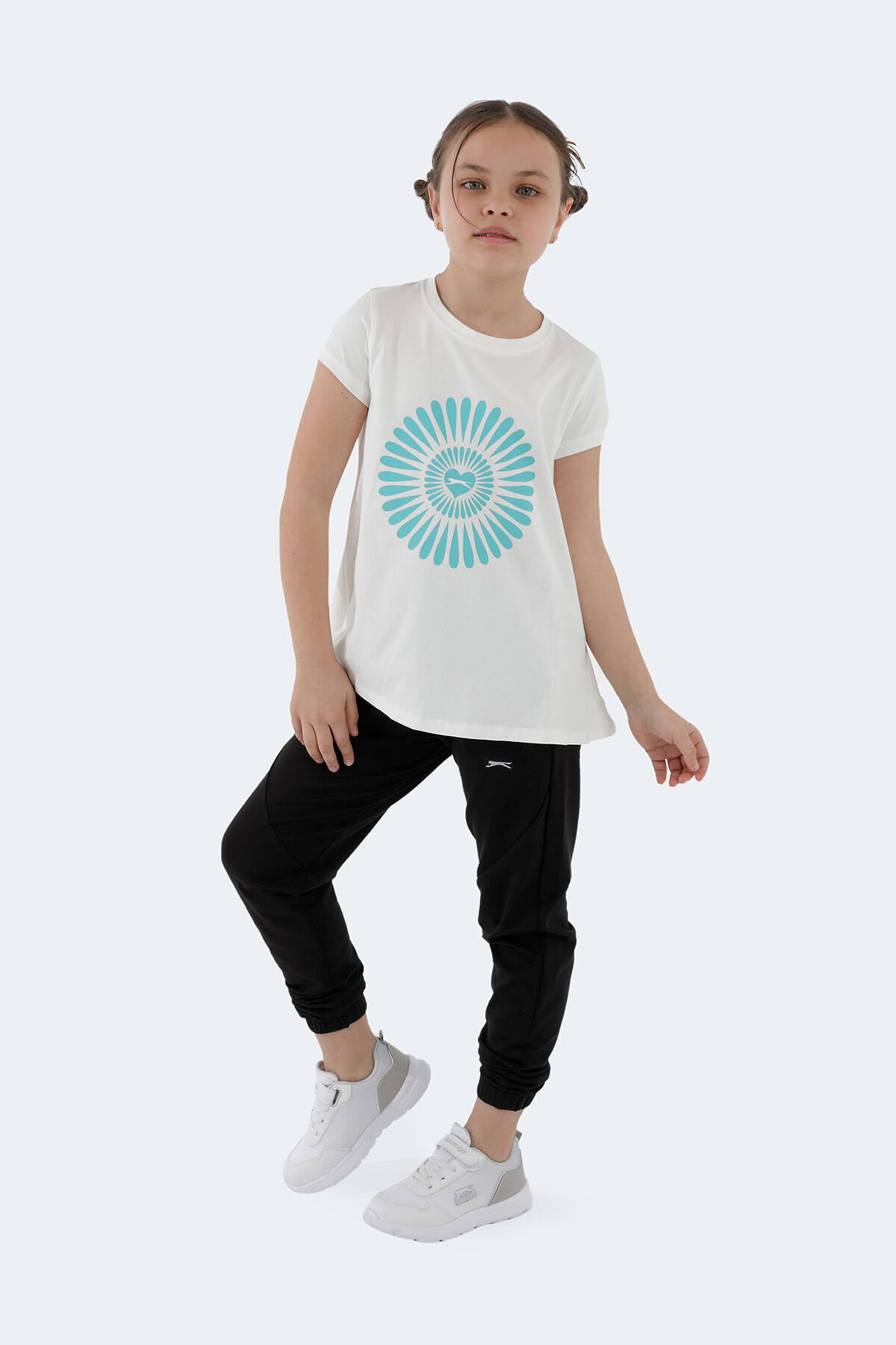 Slazenger POSEIDON IN Kız Çocuk  Ekru Tişört