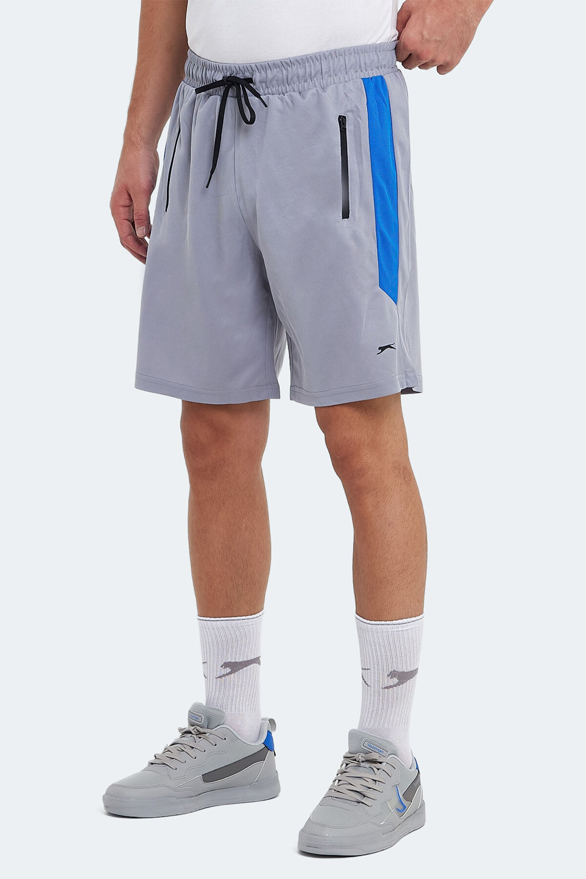 Slazenger RAKESH IN Erkek Cepli Fıtness Gri Şort