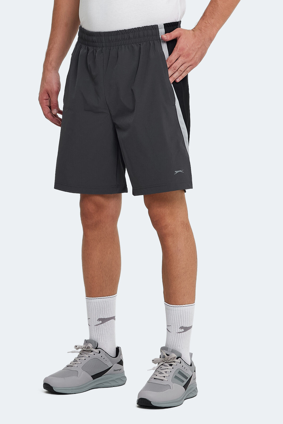 Slazenger RANDY Erkek Cepli Fıtness Koyu Gri Şort