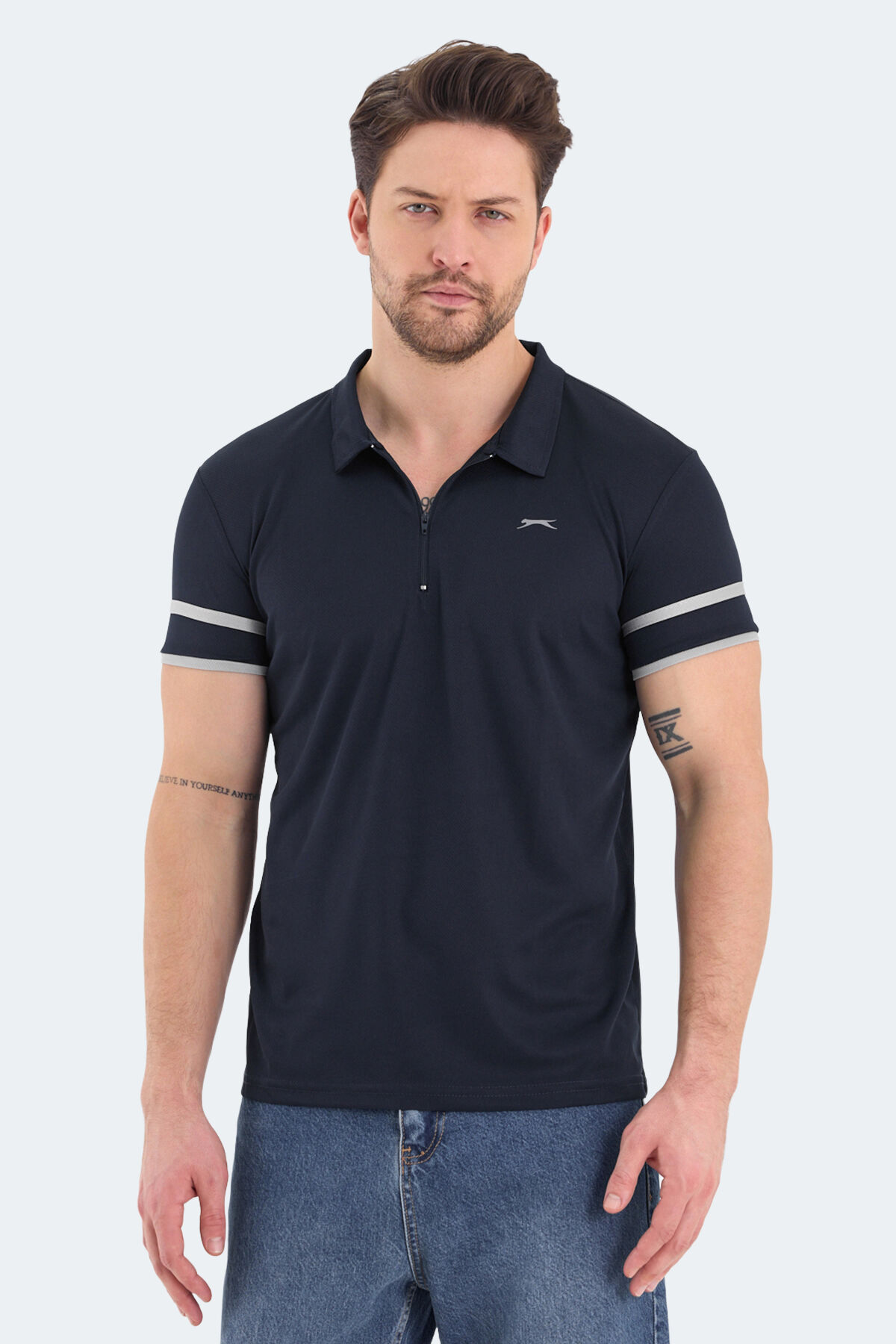 Slazenger REDMOND IN Erkek Polo Yaka Lacivert Tişört