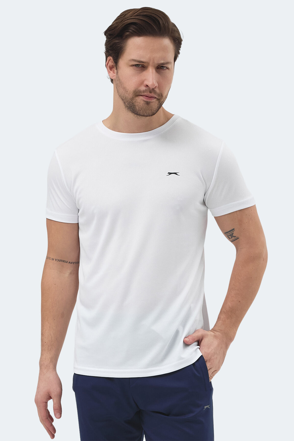 Slazenger REPUBLIC Erkek  Beyaz Tişört