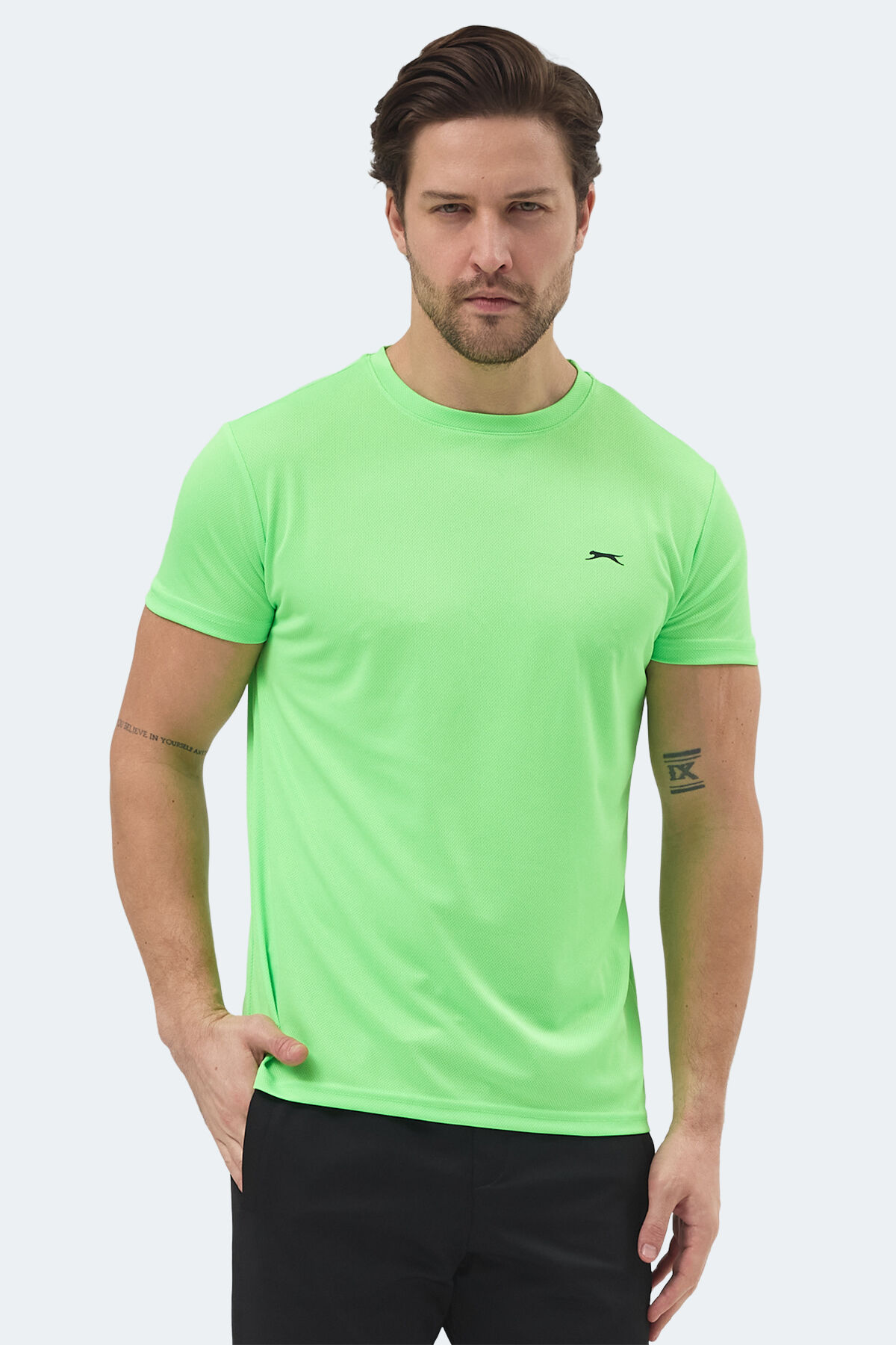 Slazenger REPUBLIC Erkek  Neon Yeşil Tişört