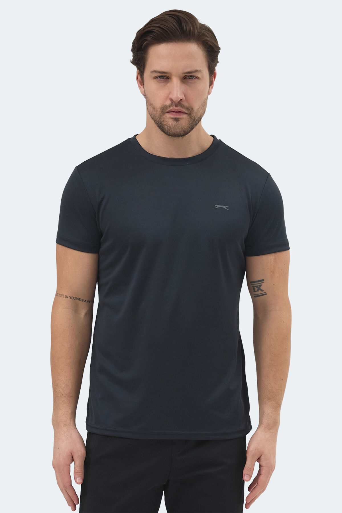 Slazenger REPUBLIC Erkek  Koyu Gri Tişört