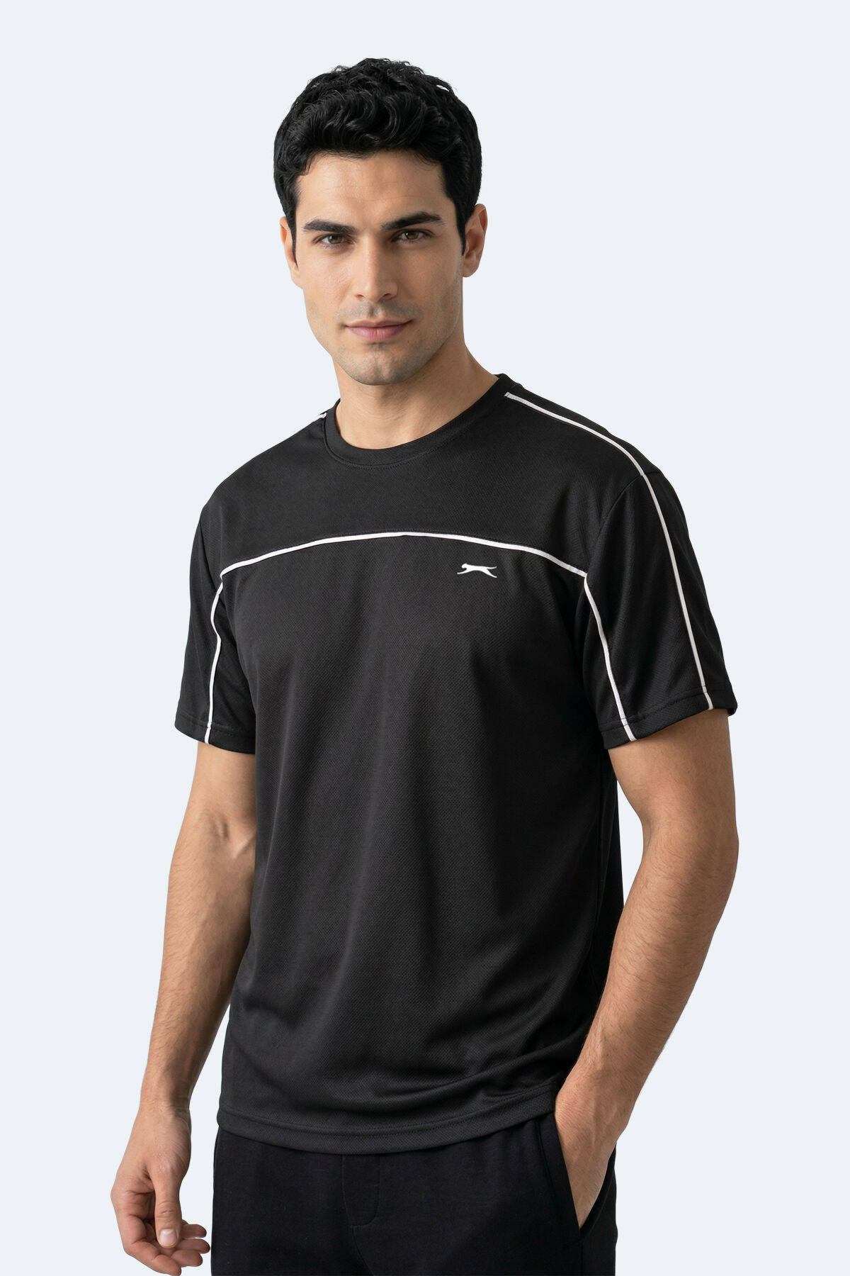 Slazenger REVIVE Erkek  Siyah Tişört