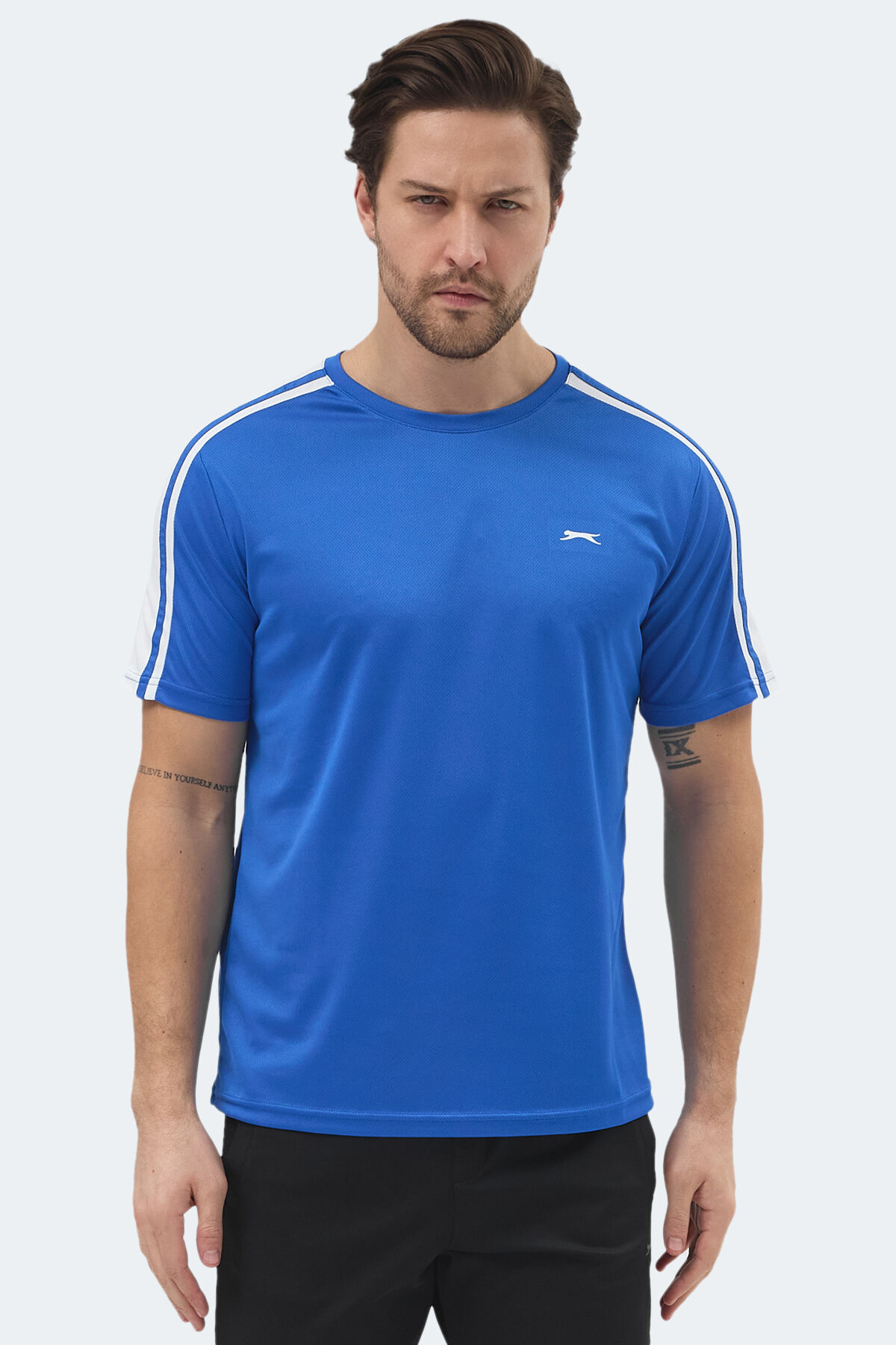 Slazenger REWIND Erkek  Saks Mavi Tişört