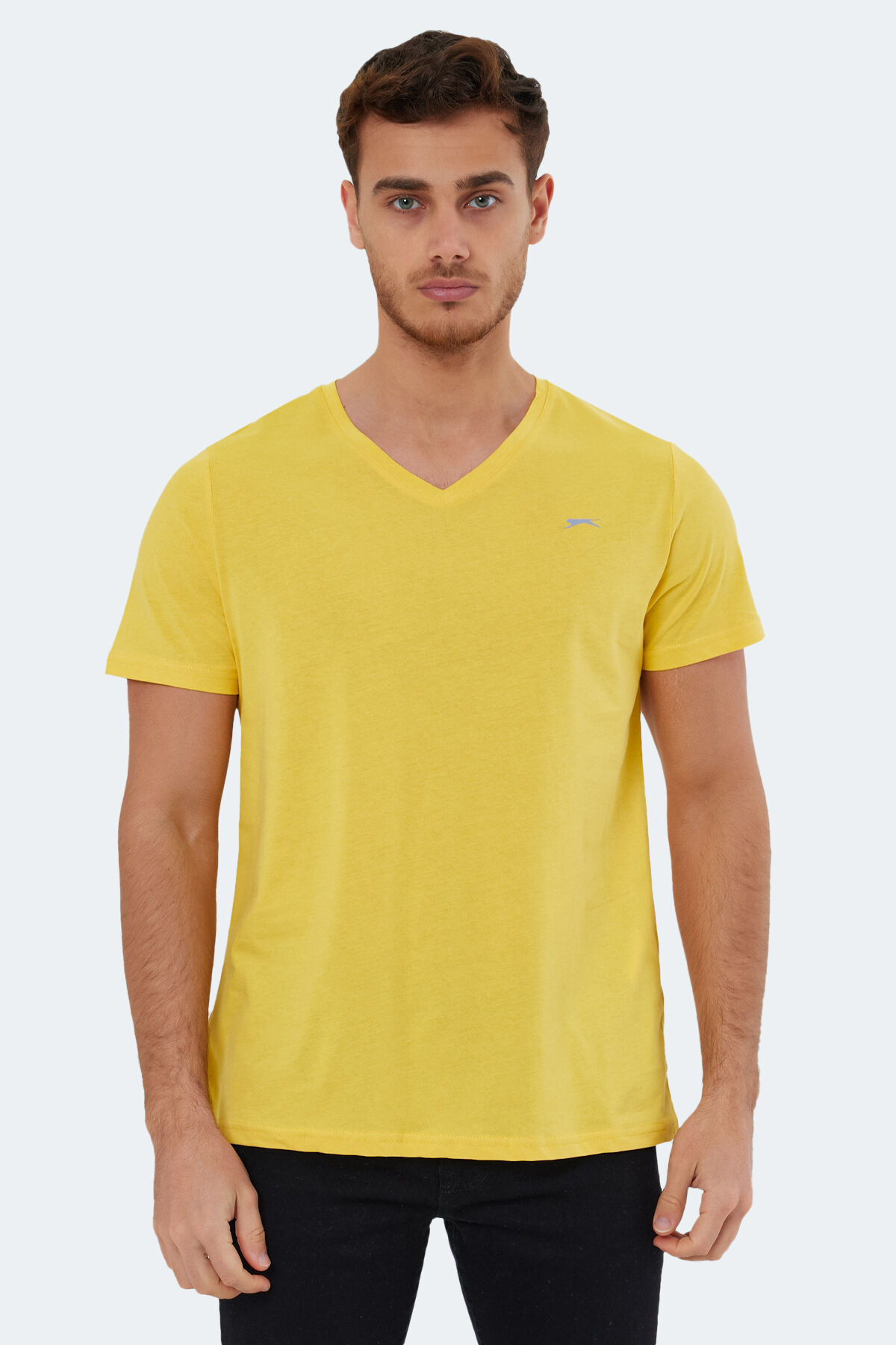 Slazenger RIVALDO Erkek V Yaka Sarı Tişört