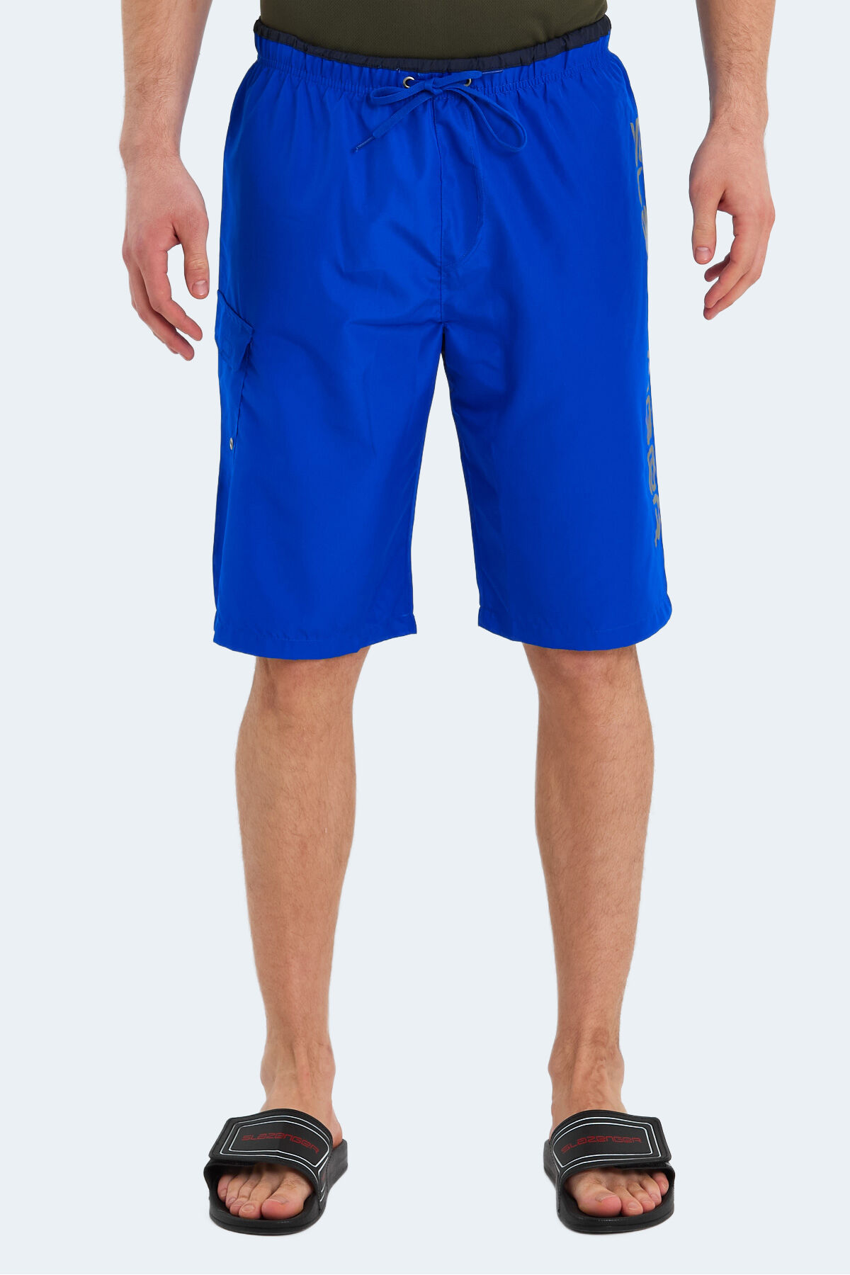 Slazenger RUNIST IN Erkek Cepli Deniz Şortu Indigo Mayo