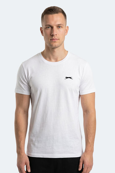 Slazenger SANDER KTN Erkek Beyaz Tişört - 1 Alana 1 Bedava