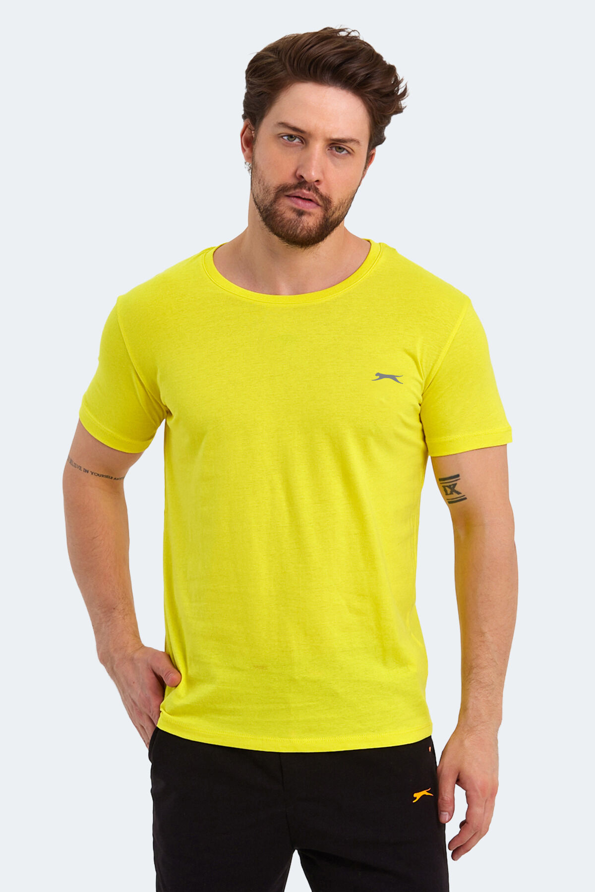 Slazenger SANDER KTN Erkek  Açık Sarı Tişört