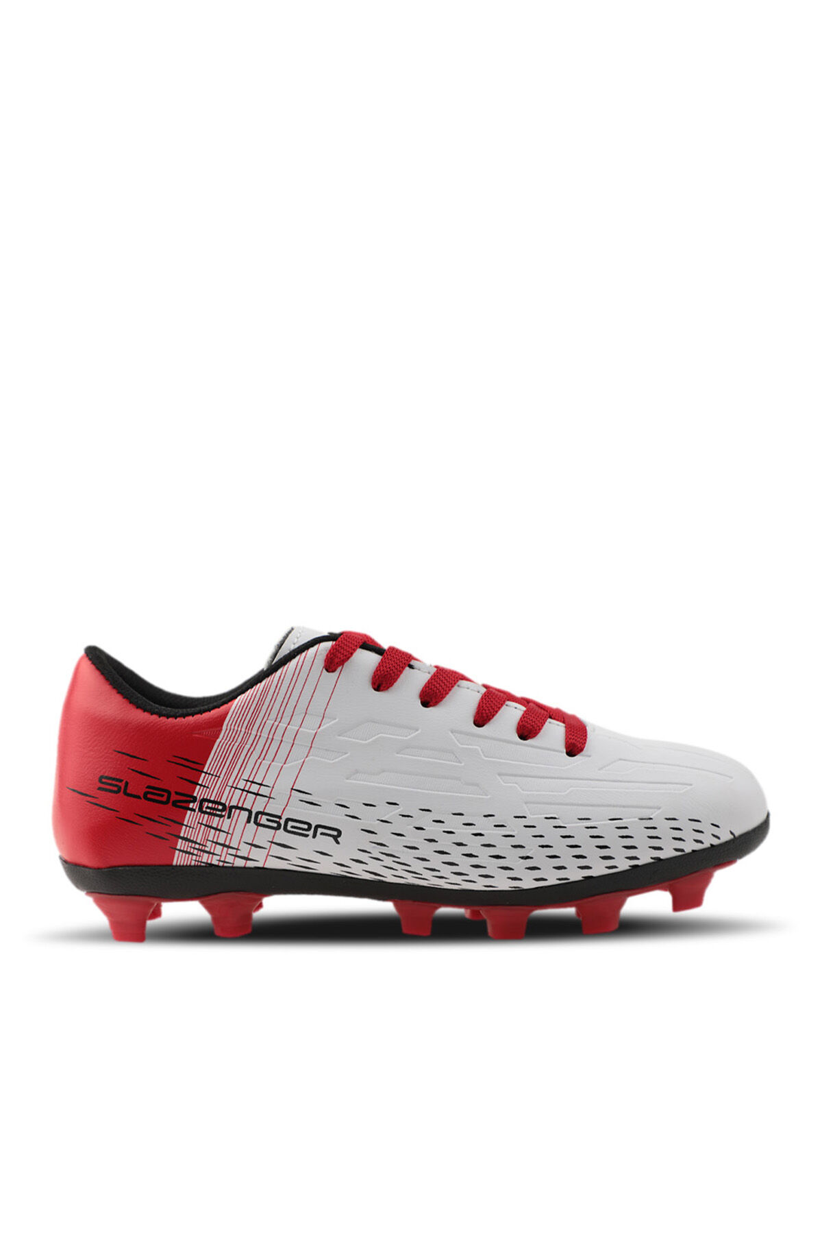 Slazenger SCORE I KRP Erkek Çocuk Krampon Beyaz / Kırmızı Futbol Ayakkabısı