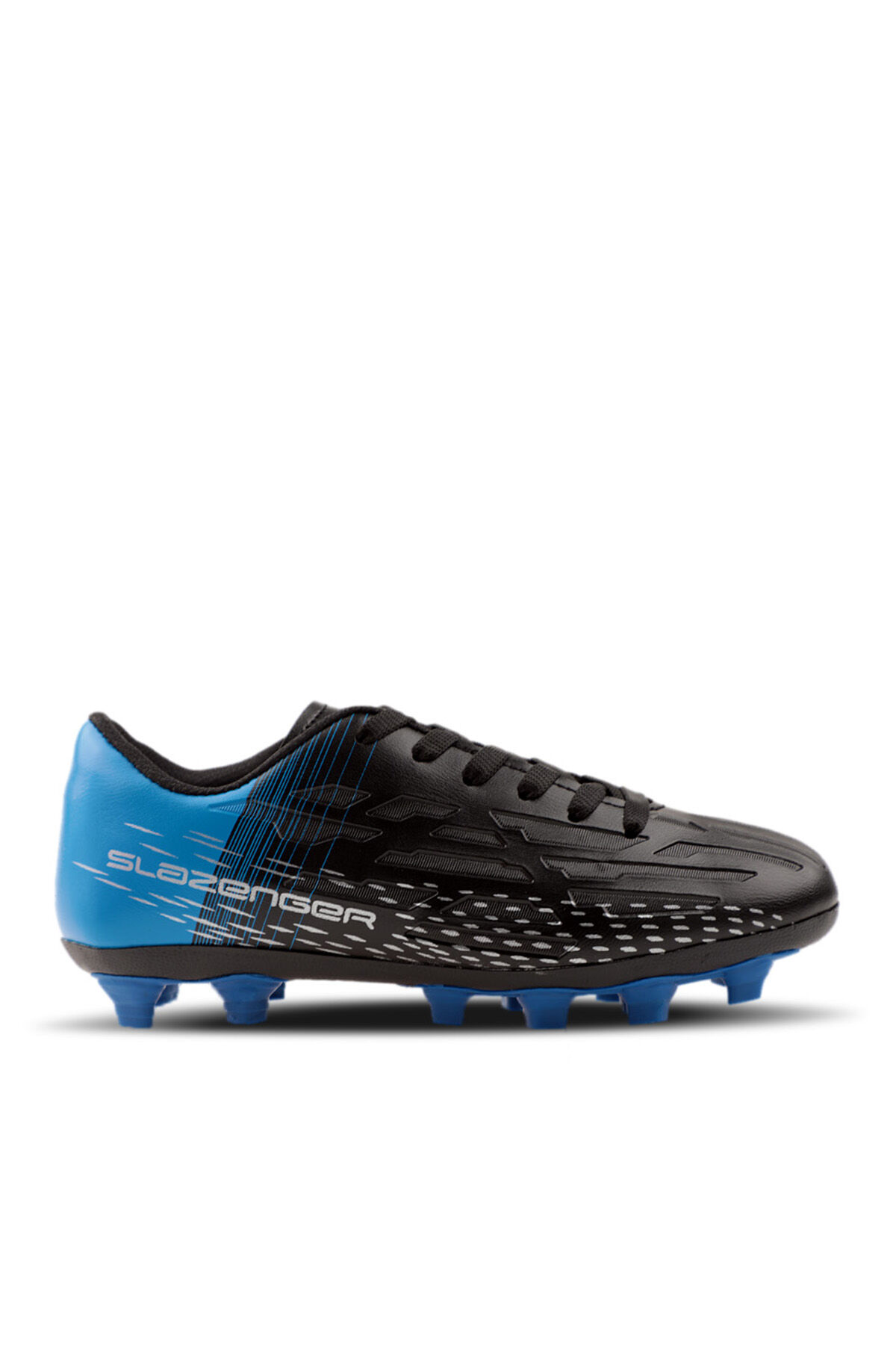 Slazenger SCORE I KRP Erkek Çocuk Krampon Siyah / Saks Mavi Futbol Ayakkabısı