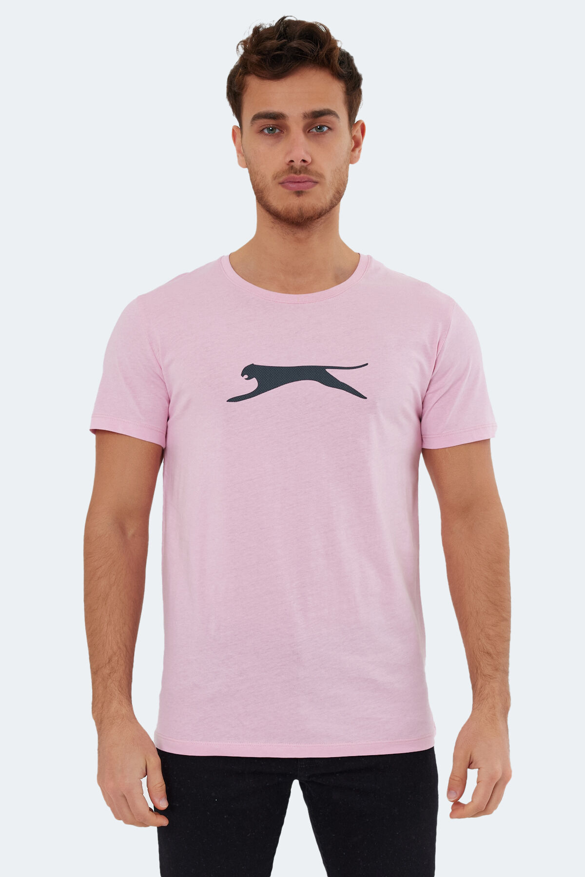 Slazenger SECTOR I Erkek Baskılı Açık Pembe Tişört
