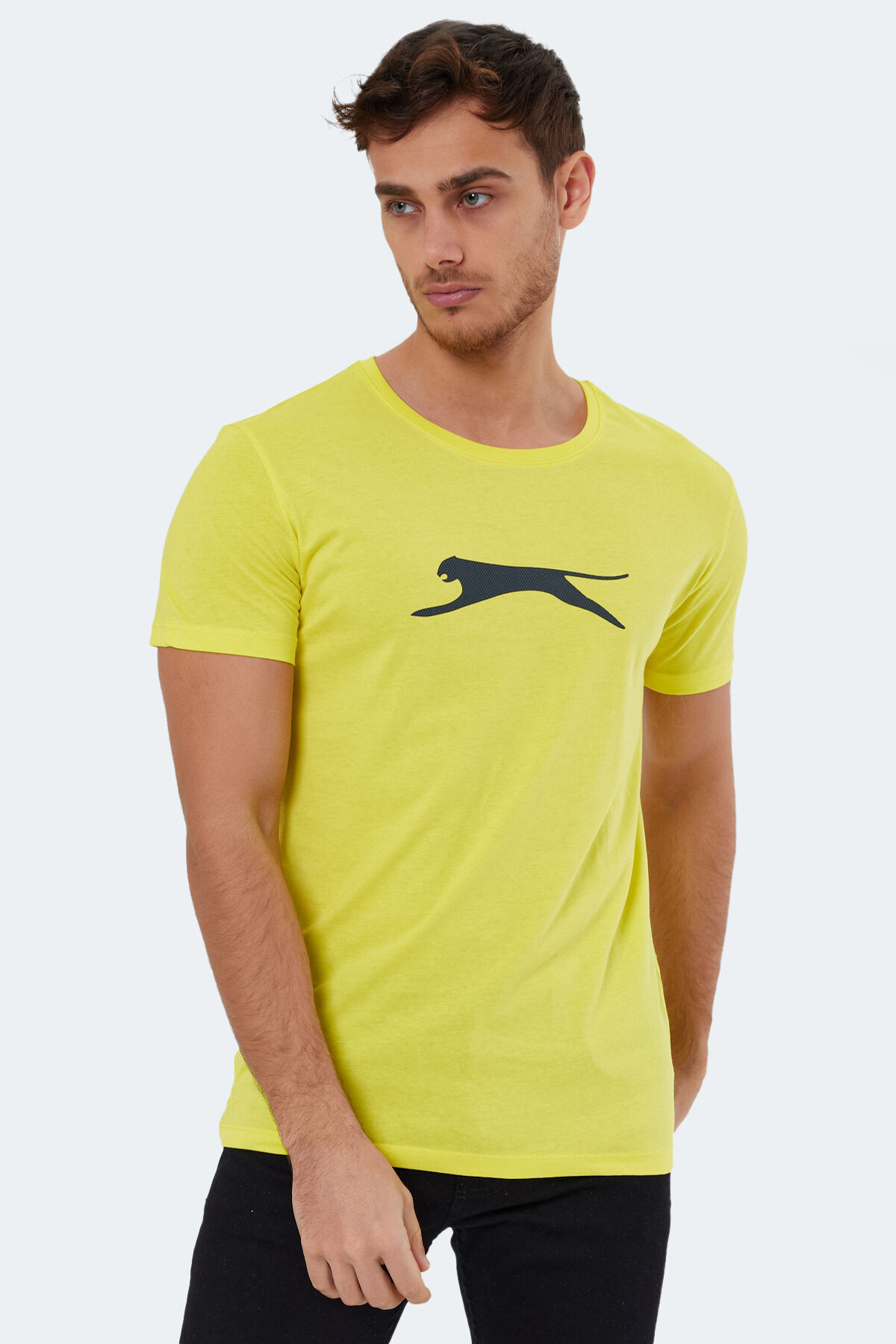 Slazenger SECTOR I Erkek Baskılı Sarı Tişört