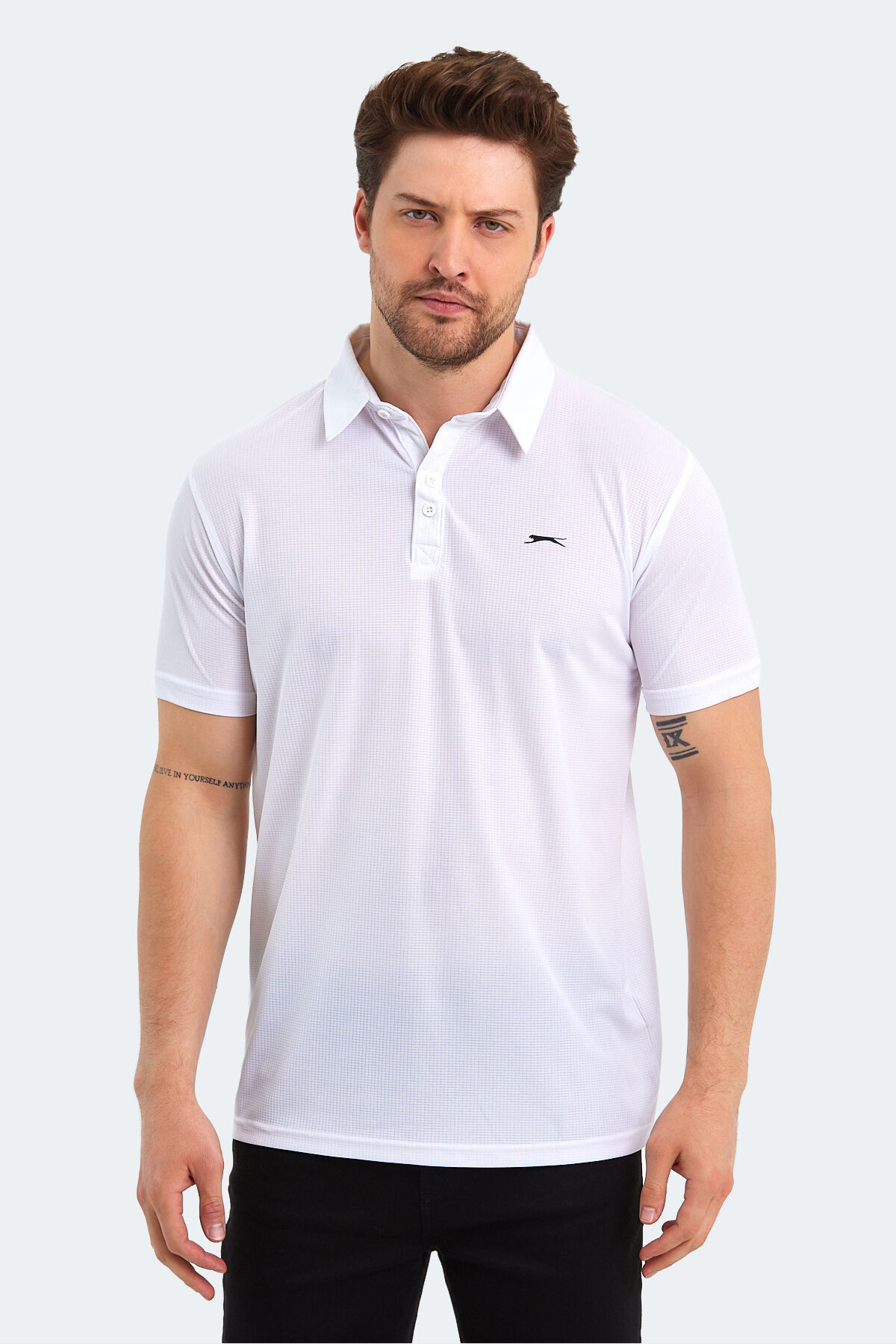Slazenger SLOAN Erkek Polo Yaka Beyaz Tişört