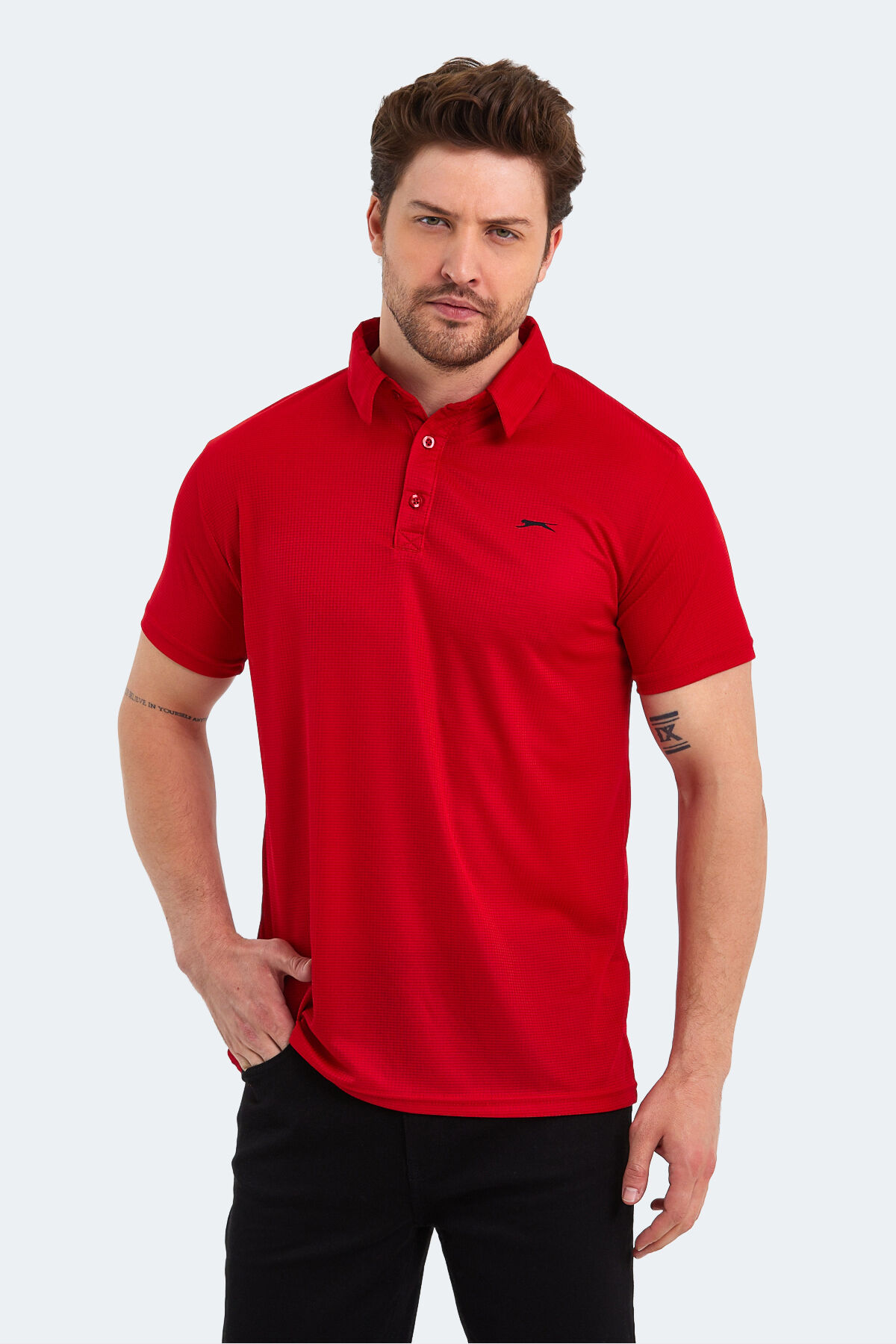 Slazenger SLOAN Erkek Polo Yaka Kırmızı Tişört