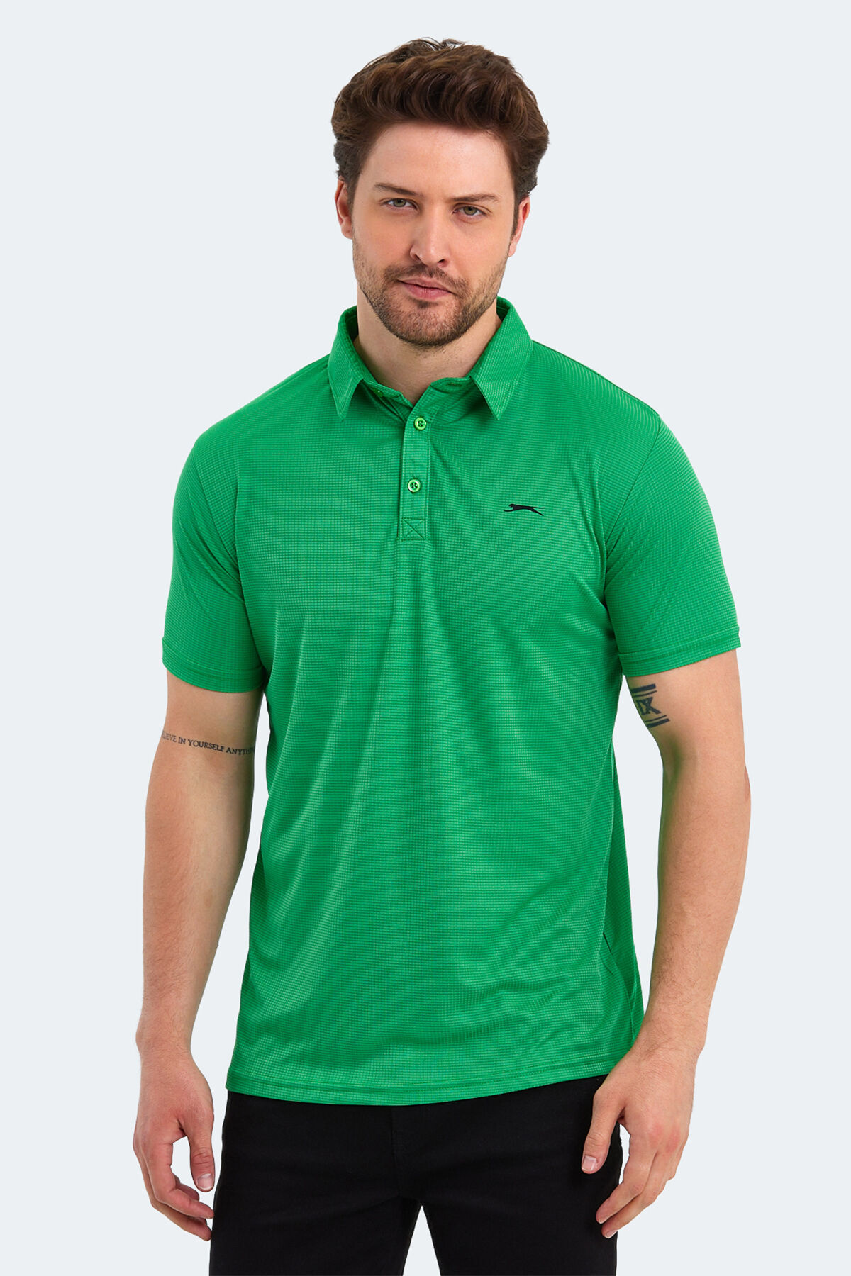 Slazenger SLOAN Erkek Polo Yaka Yeşil Tişört