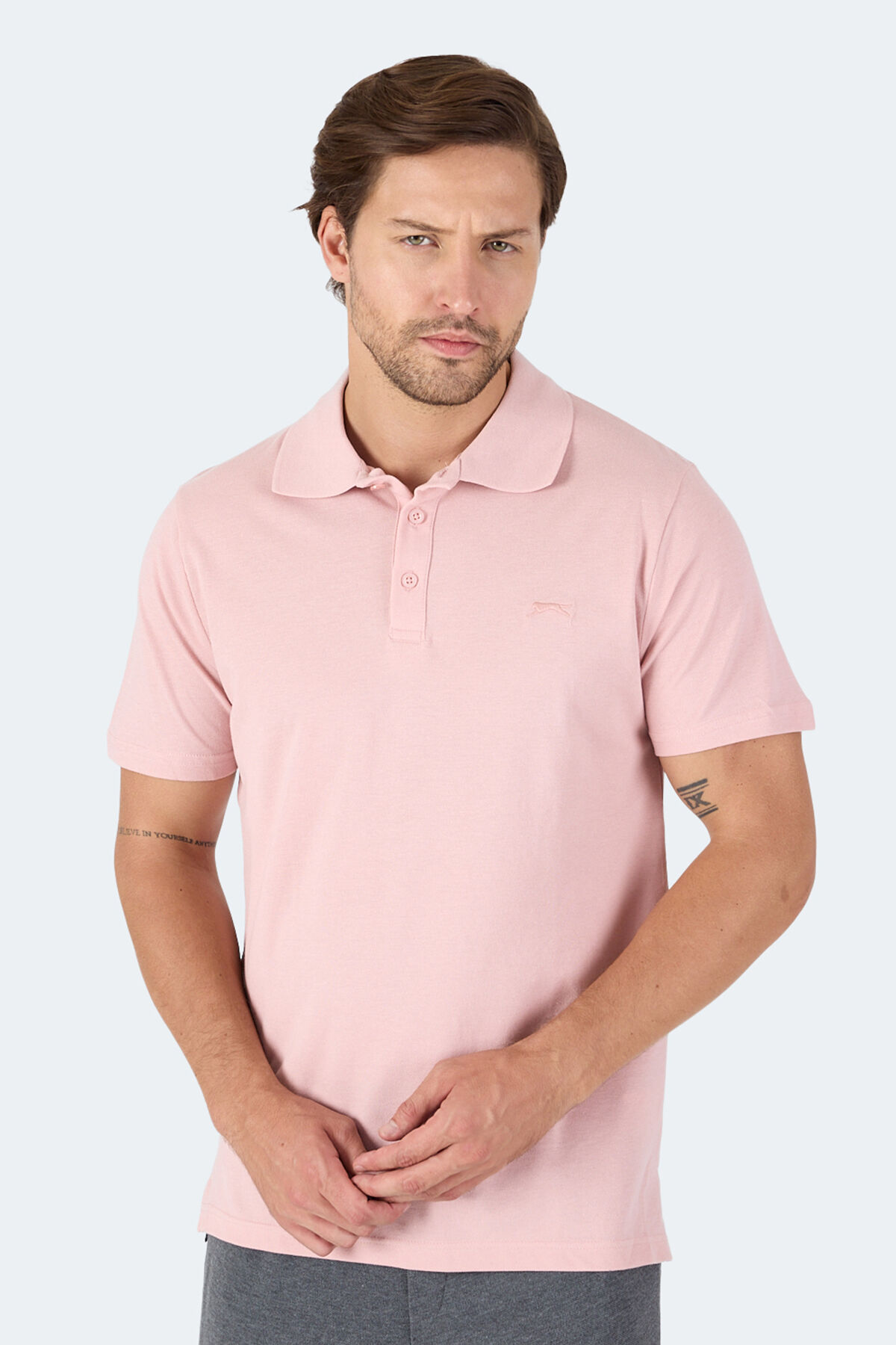 Slazenger SOHO I Erkek Polo Yaka Pudra Tişört