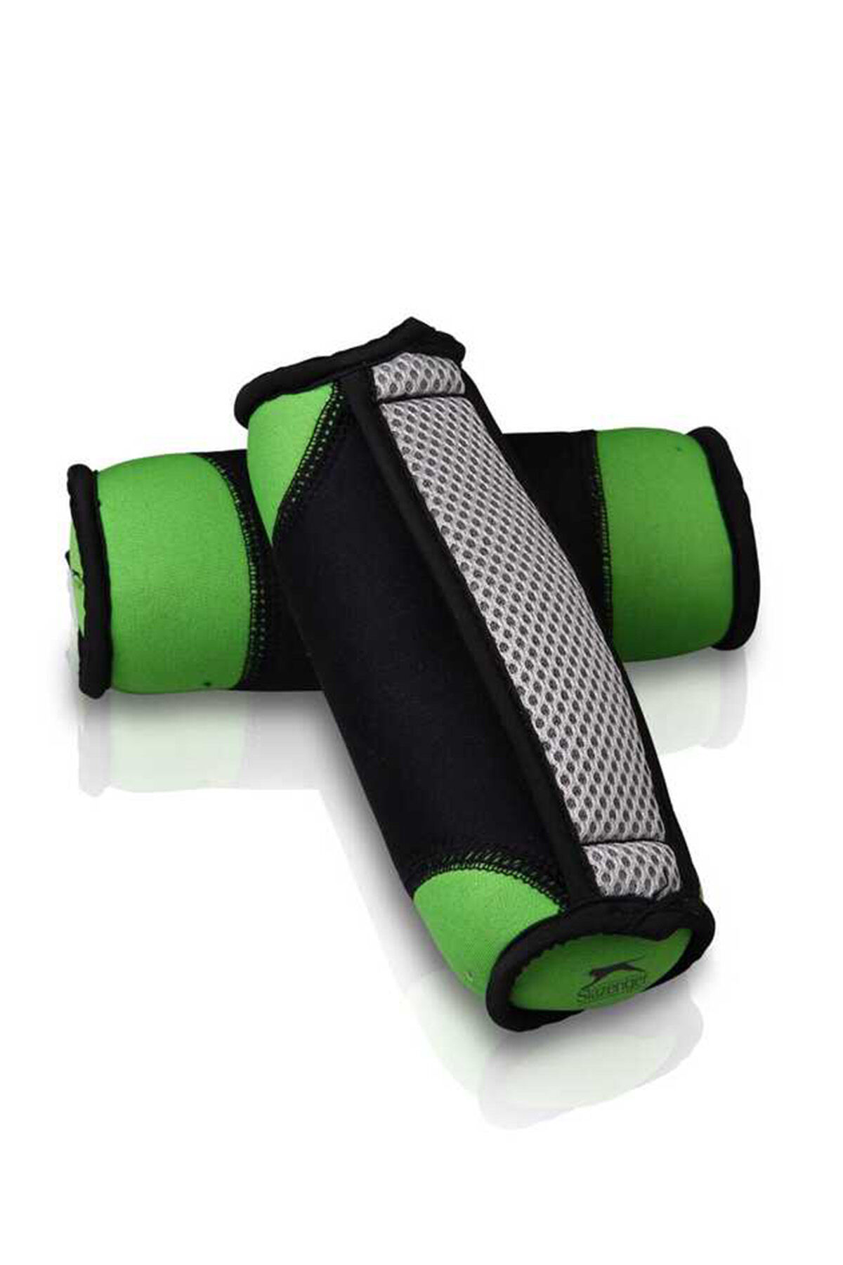 Slazenger Tutacaklı Neopren Dambıl (2 kg + 2 kg) Unisex  Siyah / Yeşil Pilates Aksesuarları
