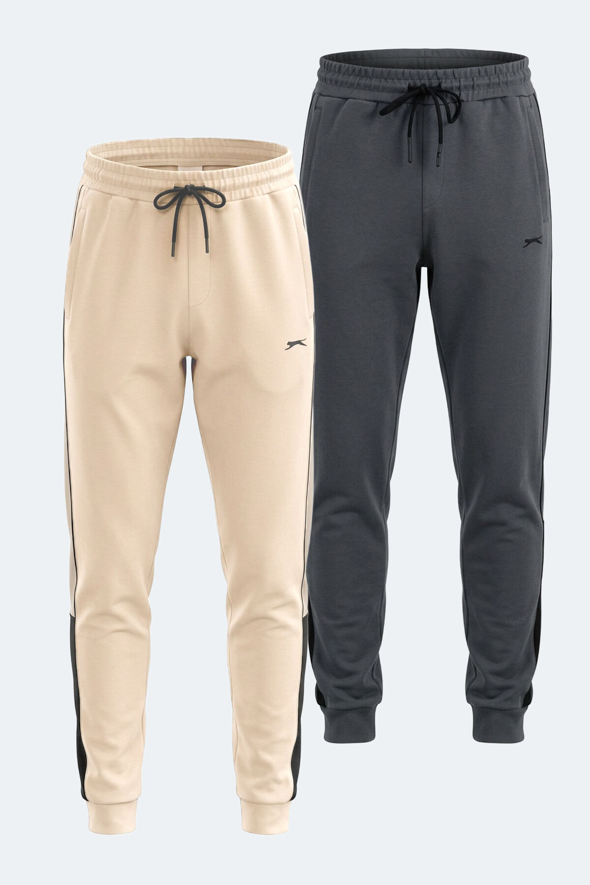 Slazenger VALARY 2 Lİ SET Erkek  Bej - Koyu Gri Eşofman Altı