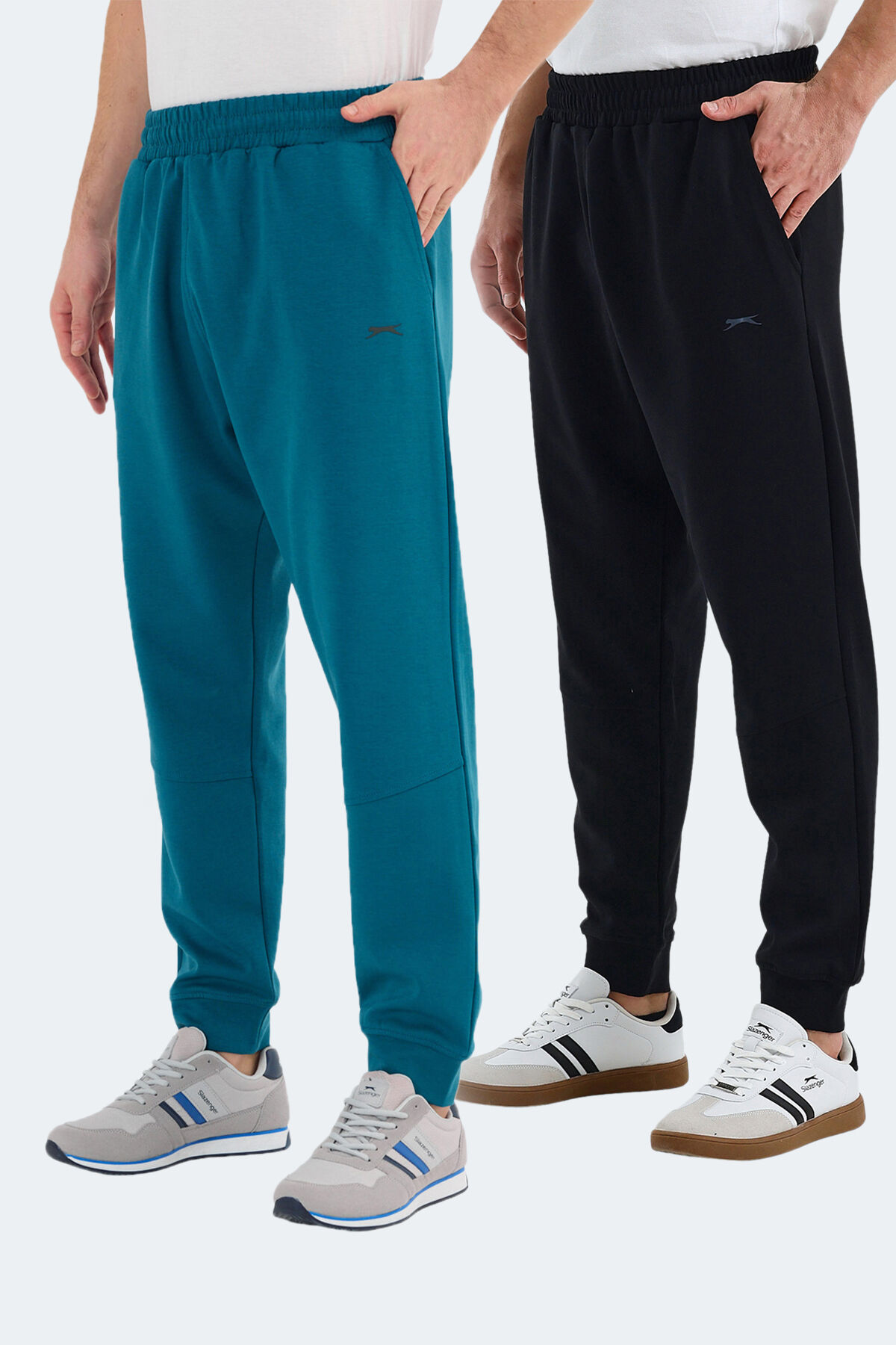 Slazenger VALERIE 2 Lİ SET Erkek Cepli Siyah - Petrol Eşofman Altı