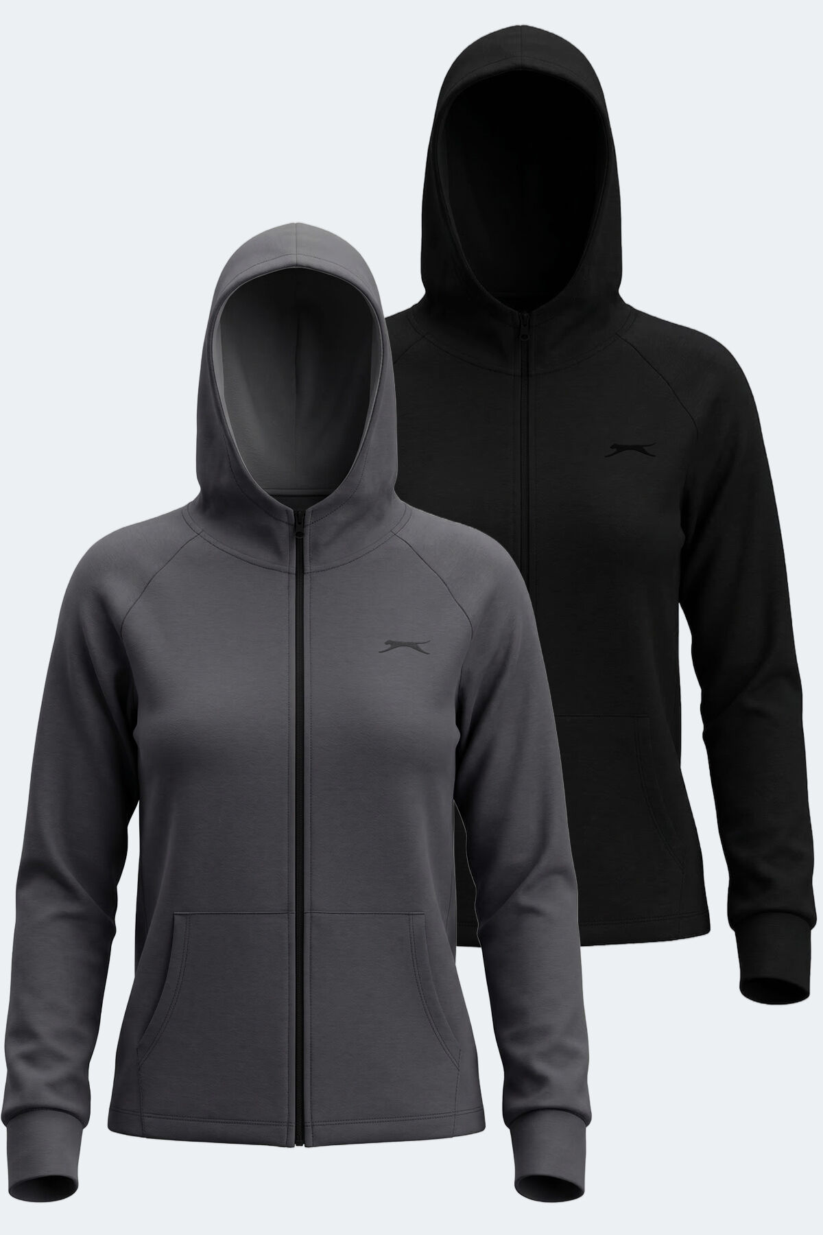 Slazenger VASCO 2 Lİ SET Kadın  Siyah - Koyu Gri Sweatshırt