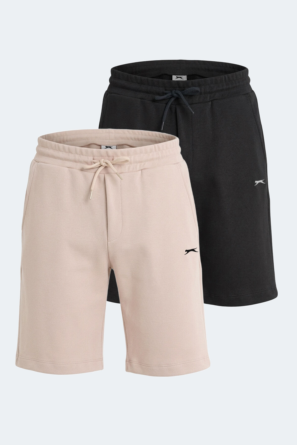 Slazenger VELVELA 2 Lİ SET Erkek  Siyah -Taş Gri Şort