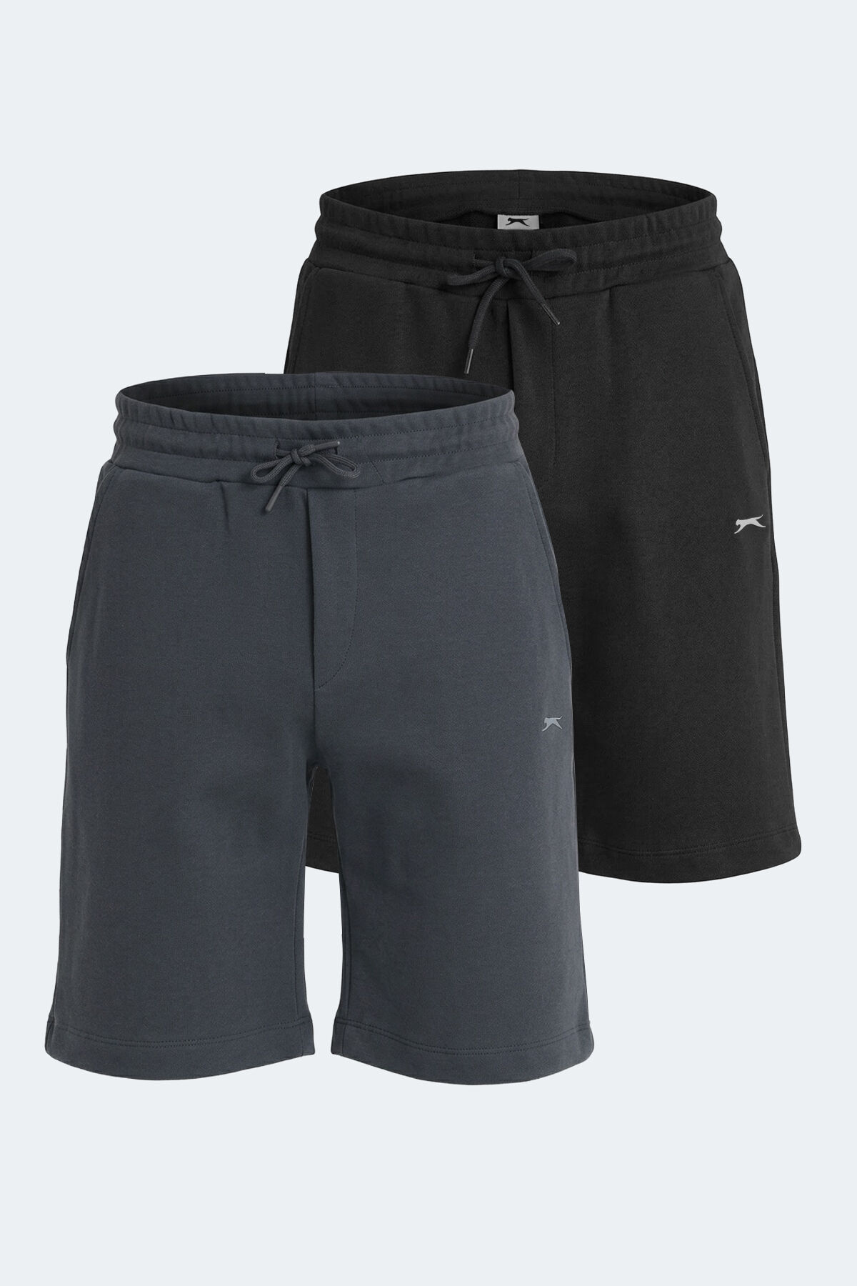 Slazenger VELVELA 2 Lİ SET Erkek  Siyah - Koyu Gri Şort