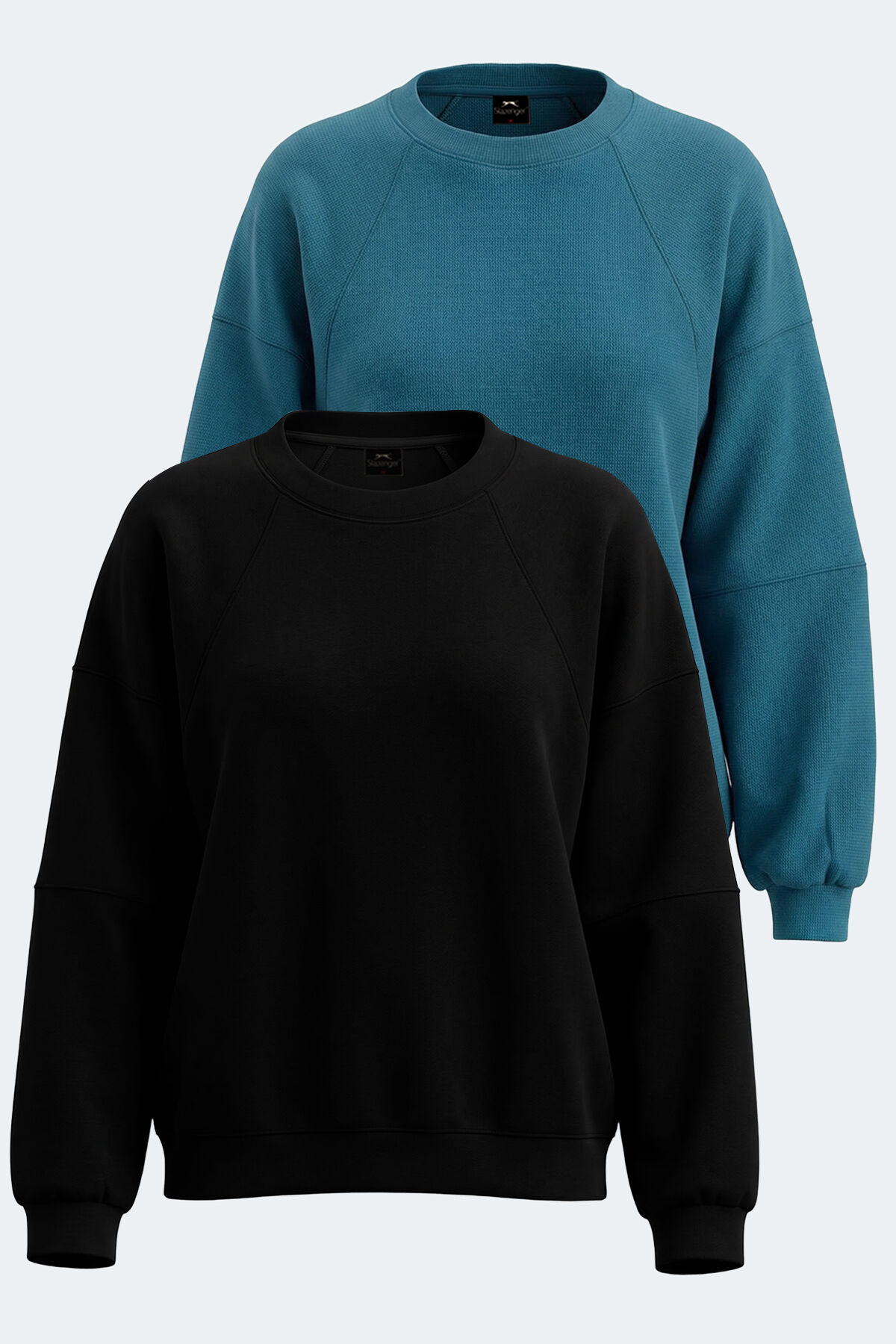 Slazenger VIA 2 Lİ SET Kadın  Siyah - Petrol Sweatshırt
