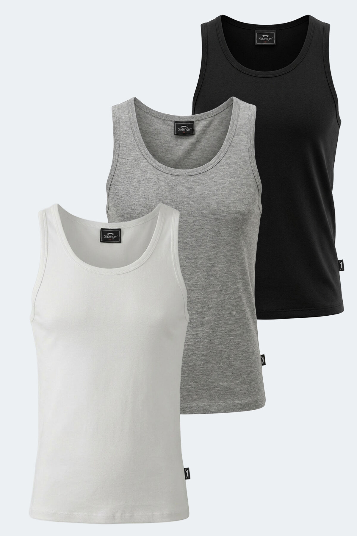 Slazenger VLATKA 3 LÜ SET Kadın  Beyaz - Siyah - Gri Tişört