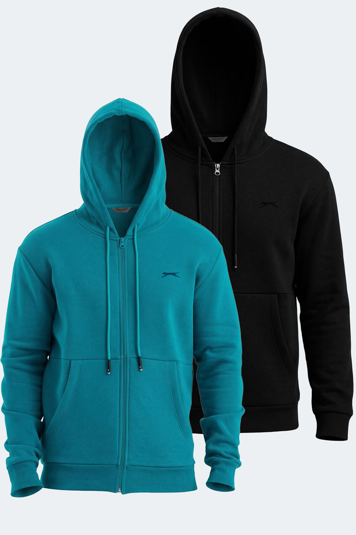Slazenger VONDA 2 Lİ SET Erkek  Siyah - Petrol Sweatshırt