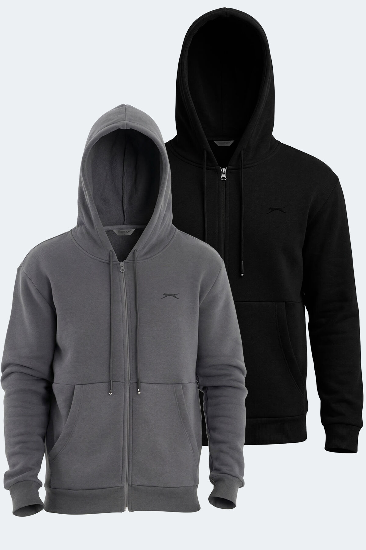 Slazenger VONDA 2 Lİ SET Erkek  Siyah - Koyu Gri Sweatshırt