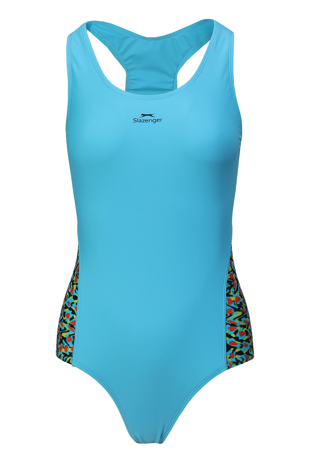 Slazenger SPL RacerBack Kadın Yüzücü Mavi / Siyah Mayo
