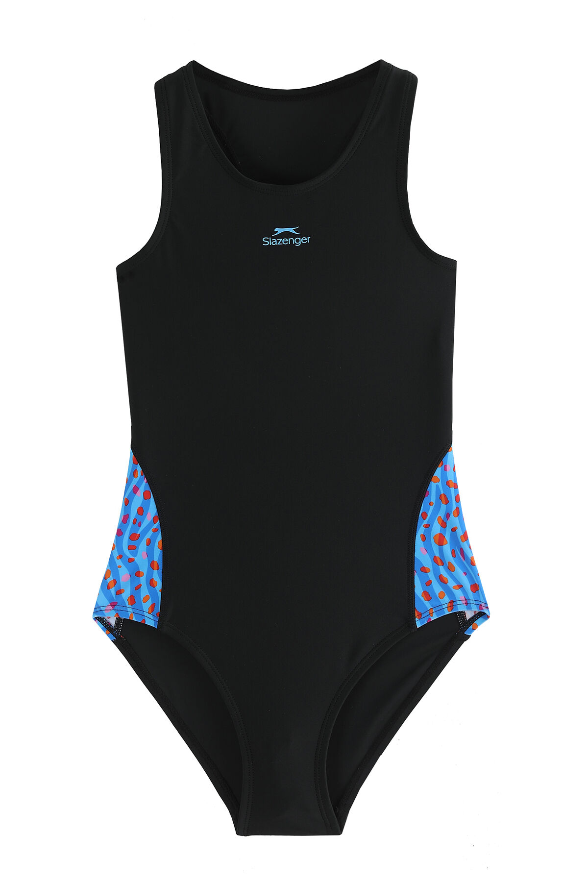 Slazenger Spl RacerBlk Kız Çocuk  Siyah / Turkuaz Mayo