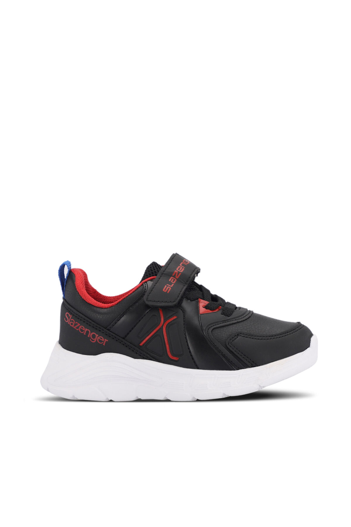 Slazenger VACATION I Unisex Çocuk Cırt Cırtlı Siyah / Kırmızı Günlük Spor Ayakkabısı