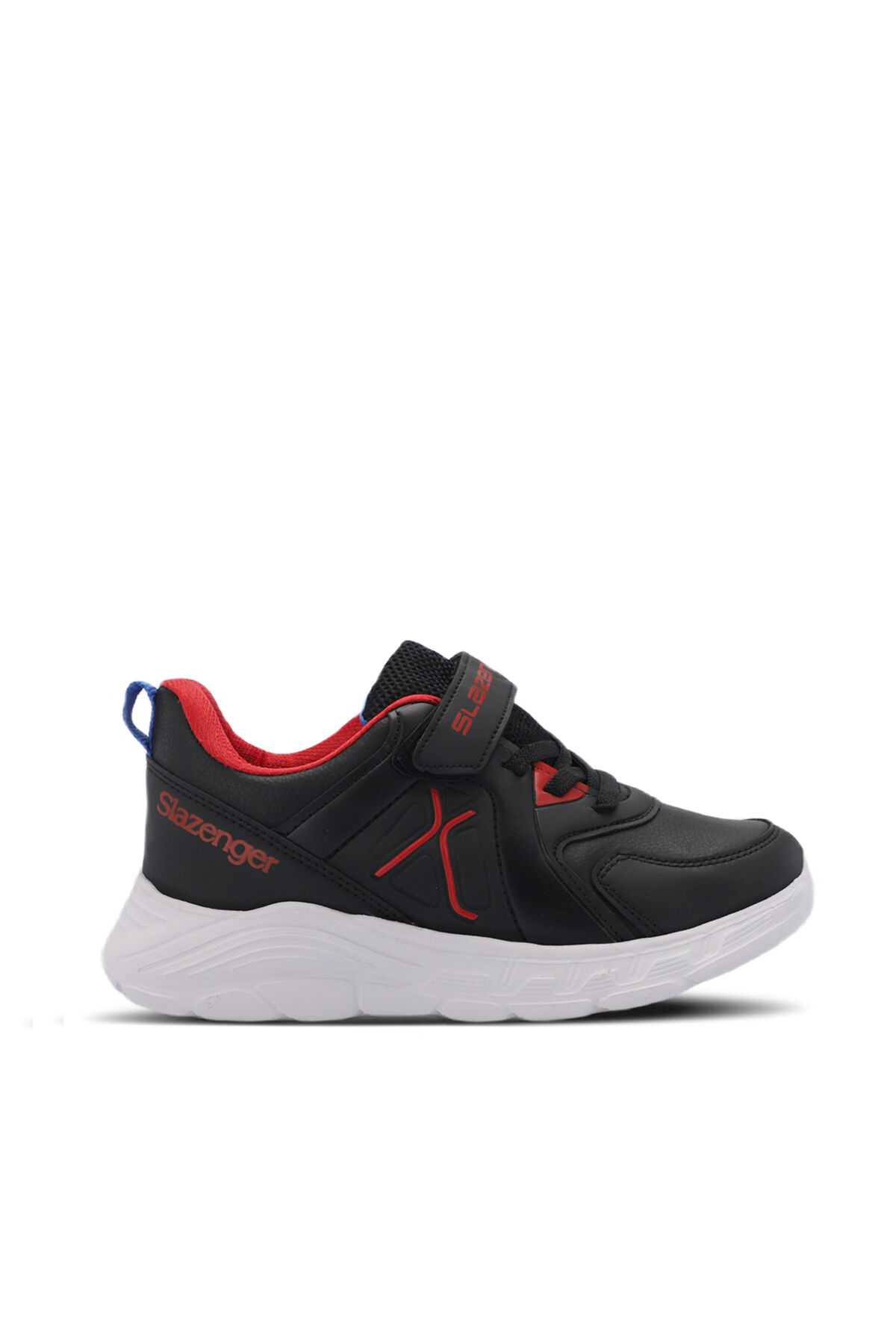 Slazenger VACATION I Unisex Çocuk Cırt Cırtlı Siyah / Kırmızı Günlük Spor Ayakkabısı