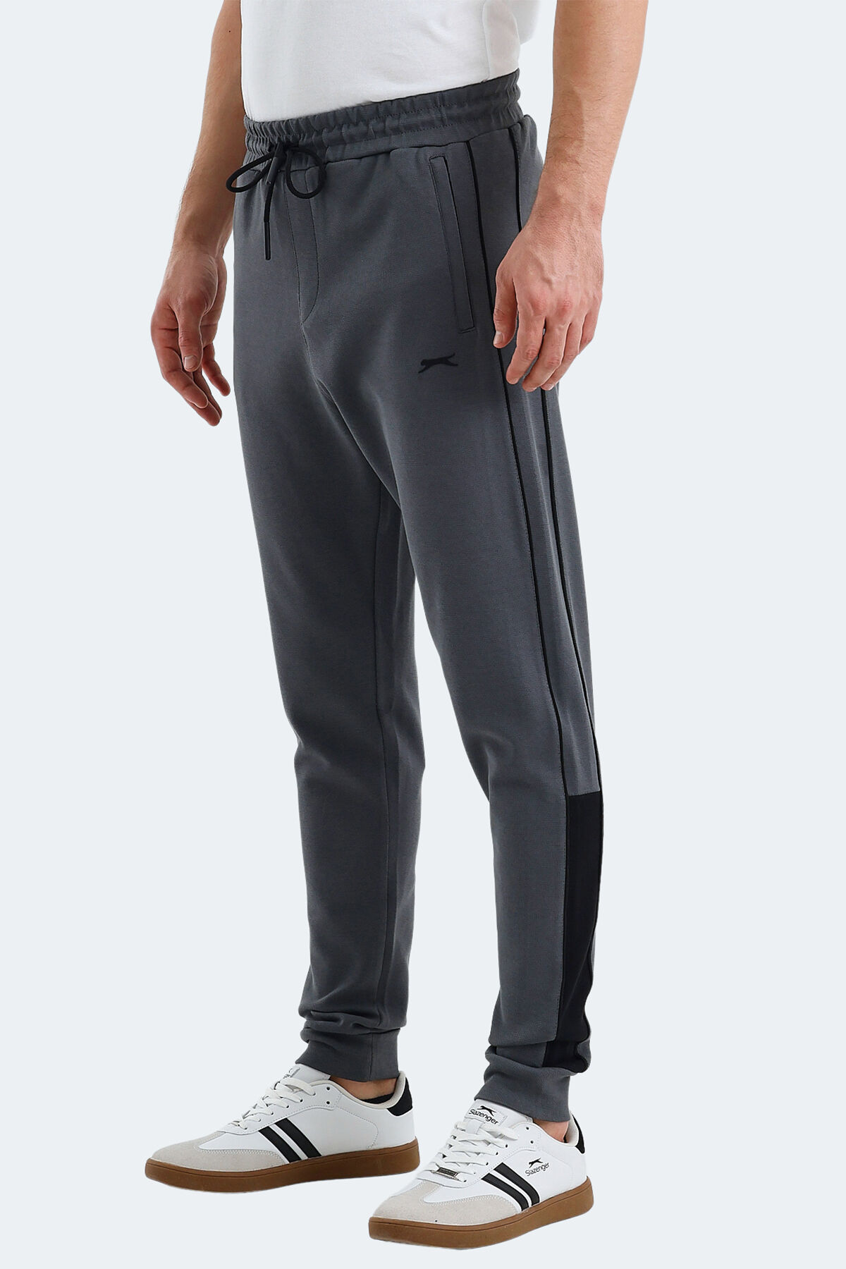 Slazenger VALARY Erkek Cepli Slim Fit Koyu Gri Eşofman Altı