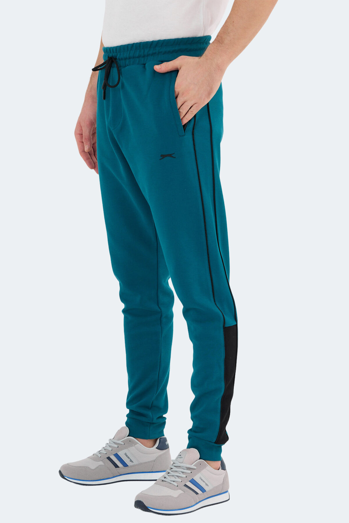 Slazenger VALARY Erkek Cepli Slim Fit Petrol Eşofman Altı