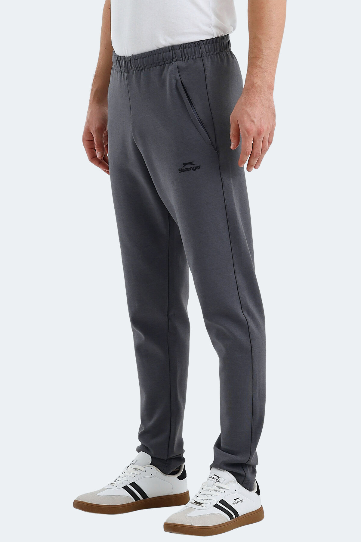 Slazenger VALDIS Erkek Cepli Koyu Gri Eşofman Altı