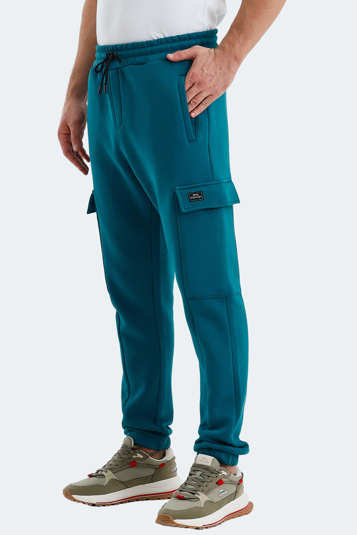 Slazenger VALORA IN Erkek Kargo Cepli Petrol Eşofman Altı