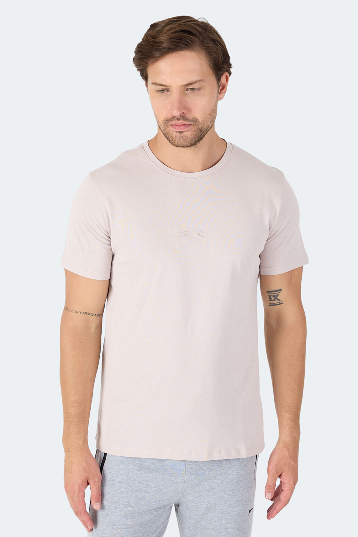 Slazenger VANN IN Erkek  Taş Gri Tişört
