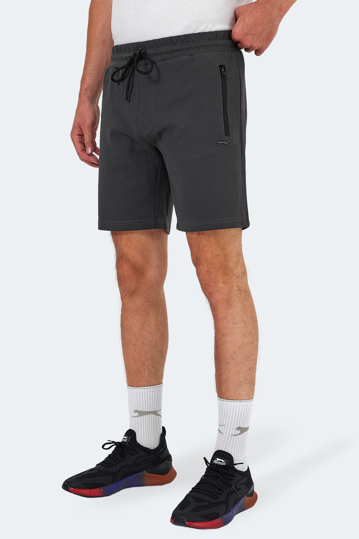 Slazenger VANO I Erkek Cepli Koyu Gri Şort