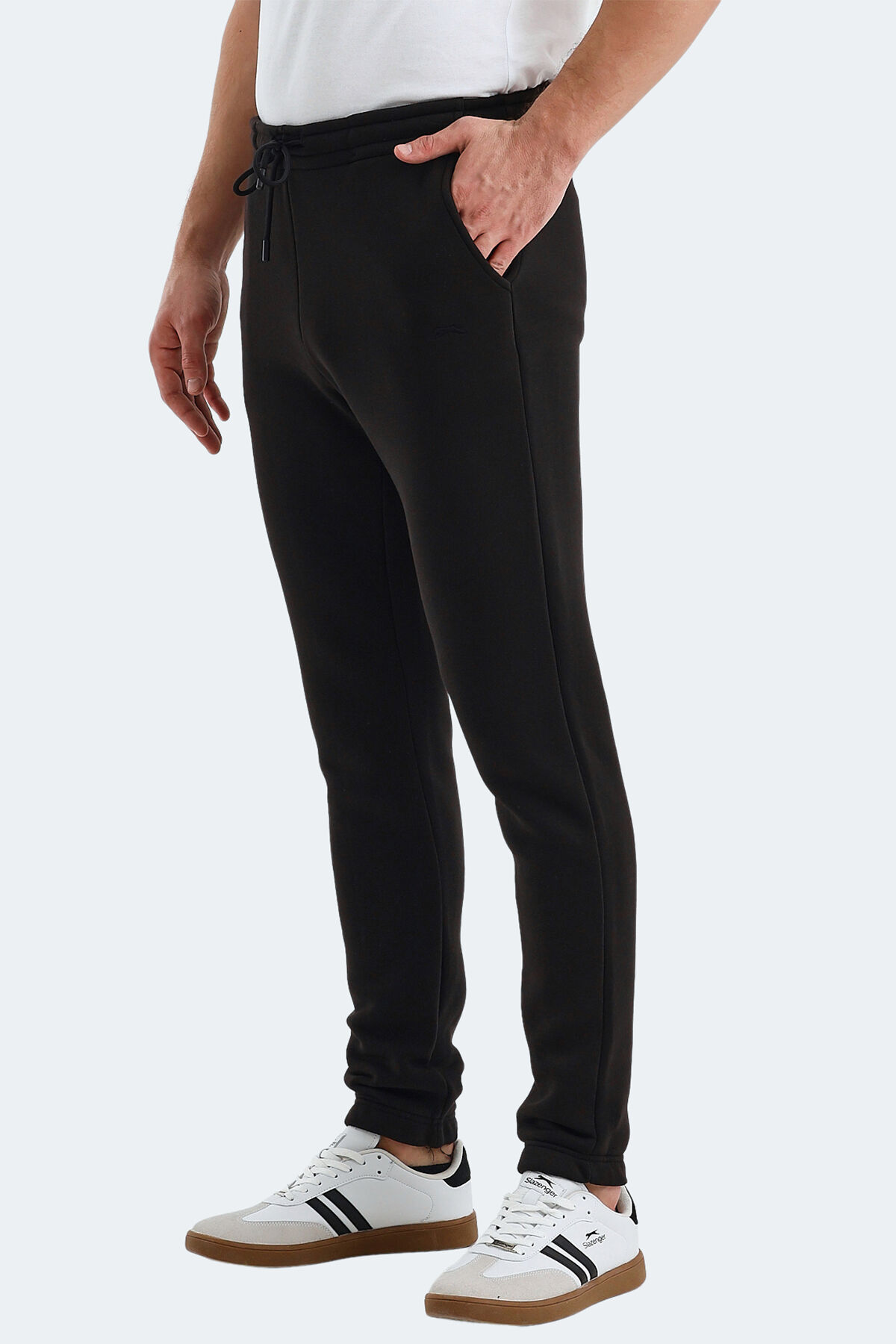 Slazenger VARIOUS Erkek Cepli Slim Fit Siyah Eşofman Altı