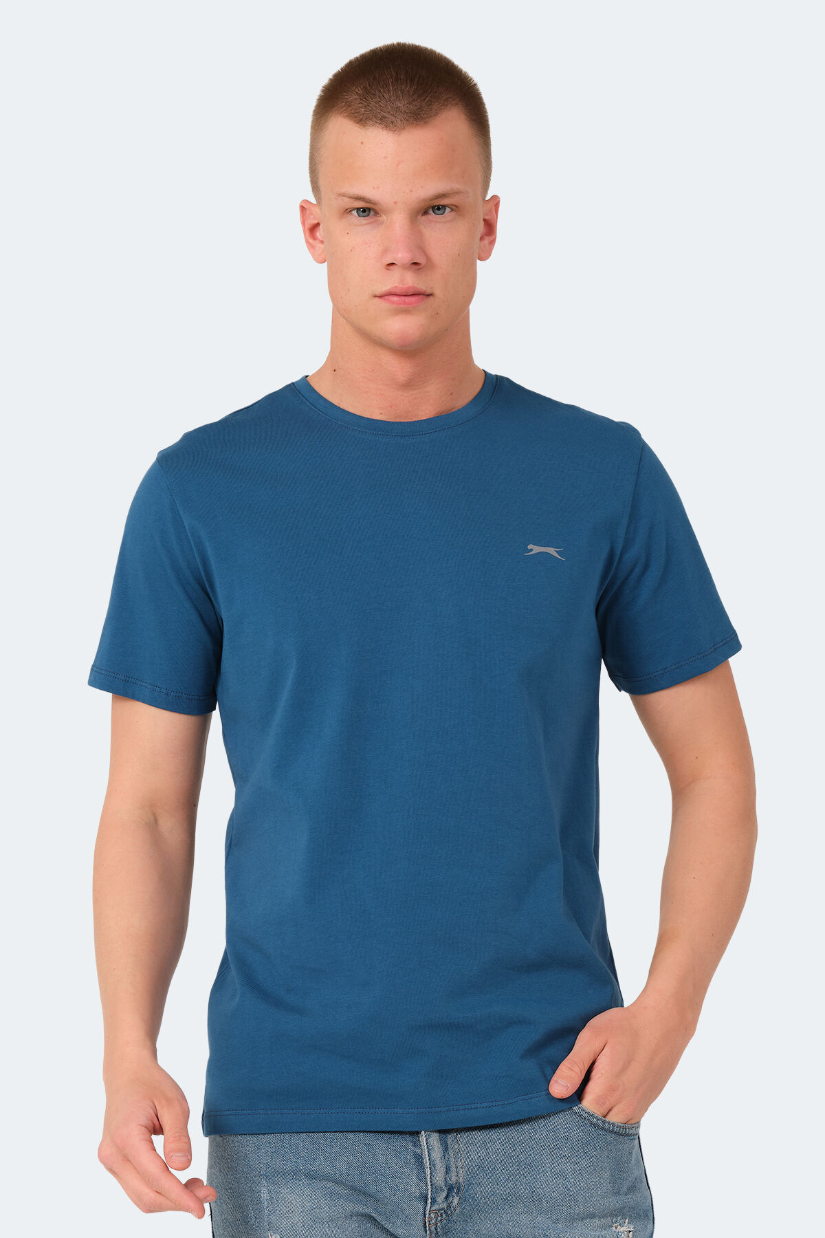 Slazenger VEDA Erkek Baskılı Petrol Tişört