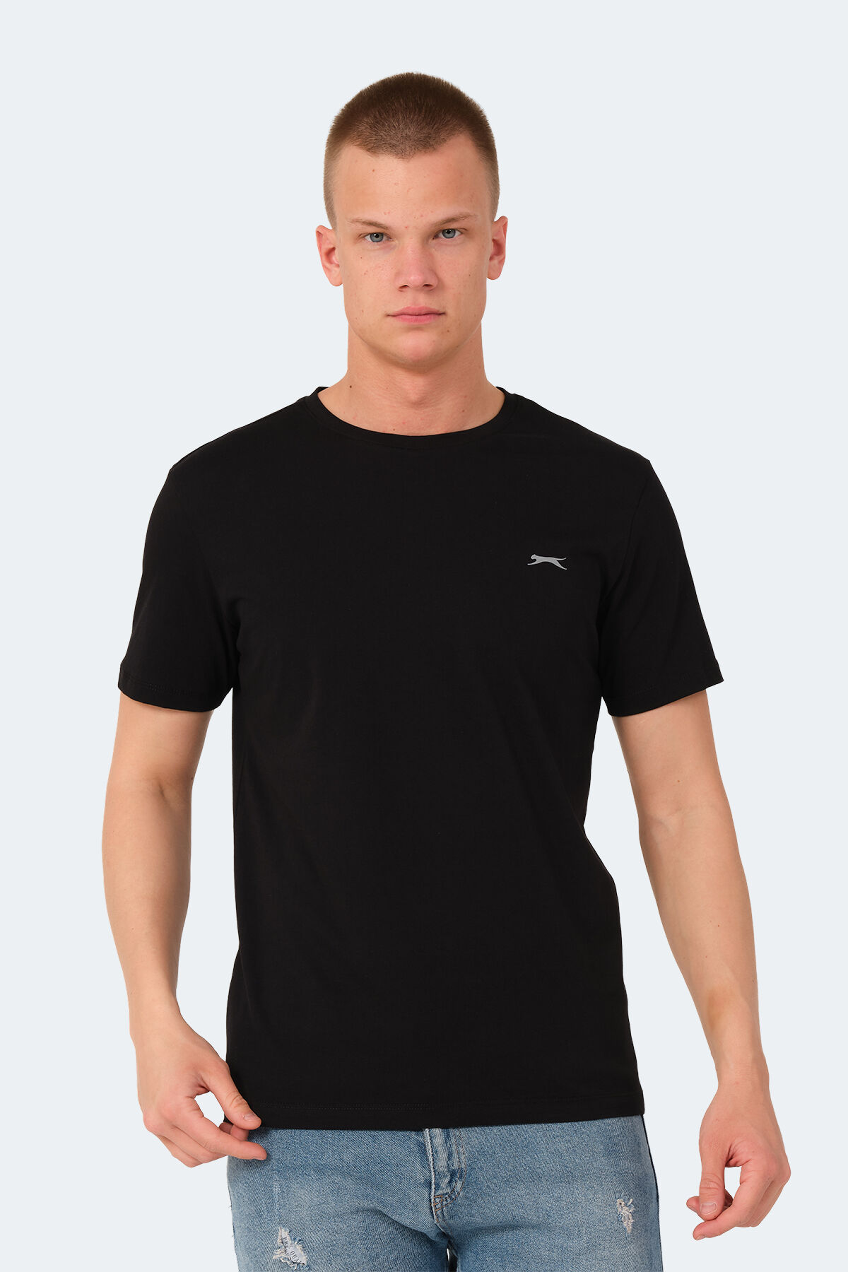 Slazenger VEDA Erkek Baskılı Siyah Tişört