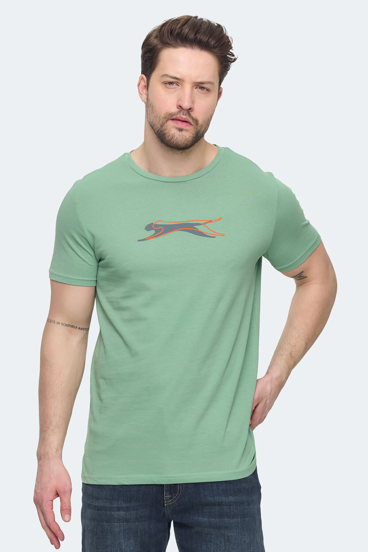 Slazenger VEDRAN KTN Erkek  Su Yeşili Tişört