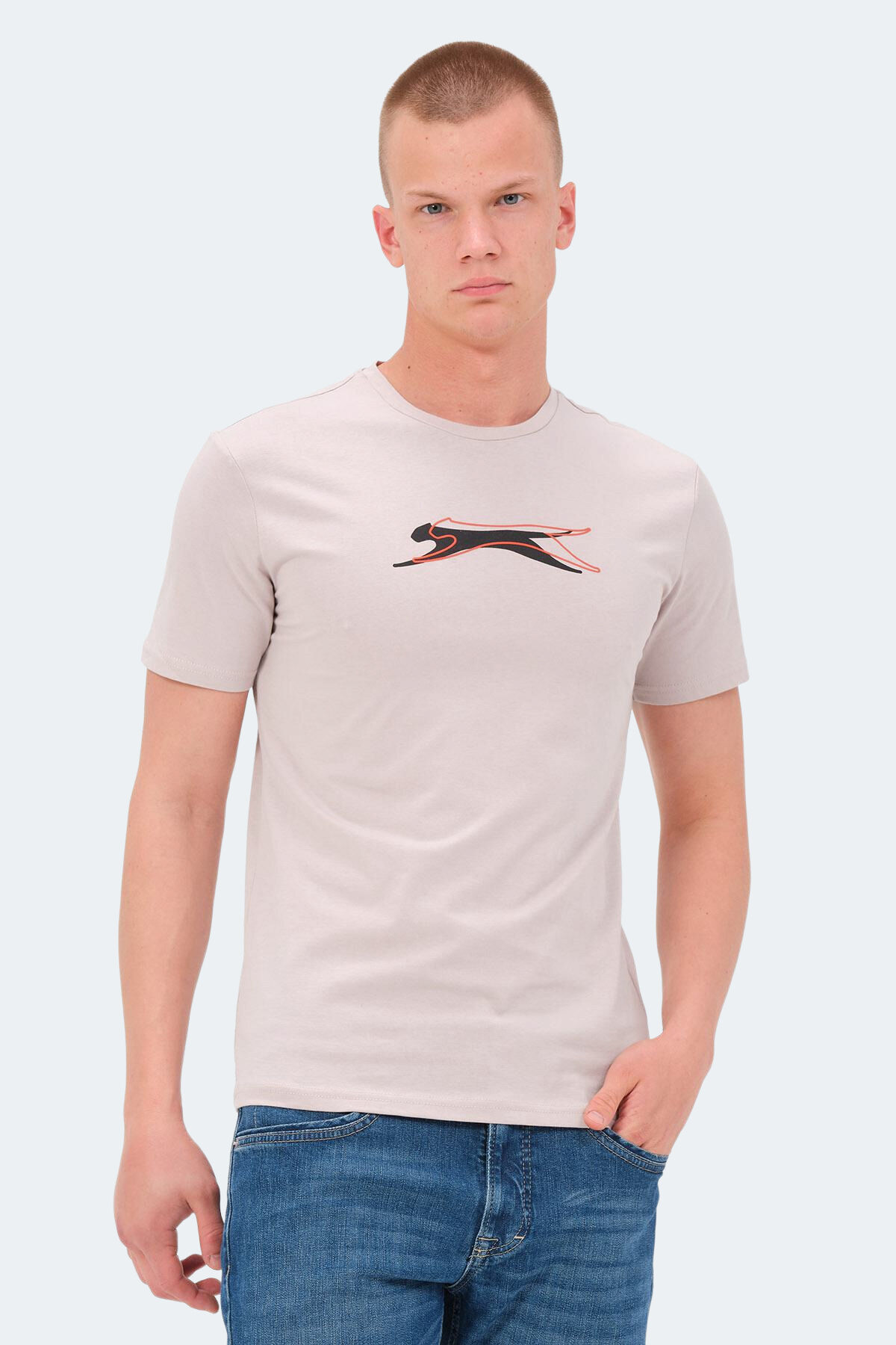 Slazenger VEDRAN KTN Erkek  Taş Gri Tişört