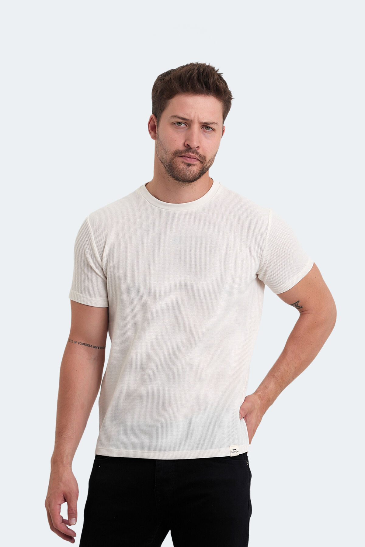 Slazenger VELVEL Erkek  Beyaz Tişört