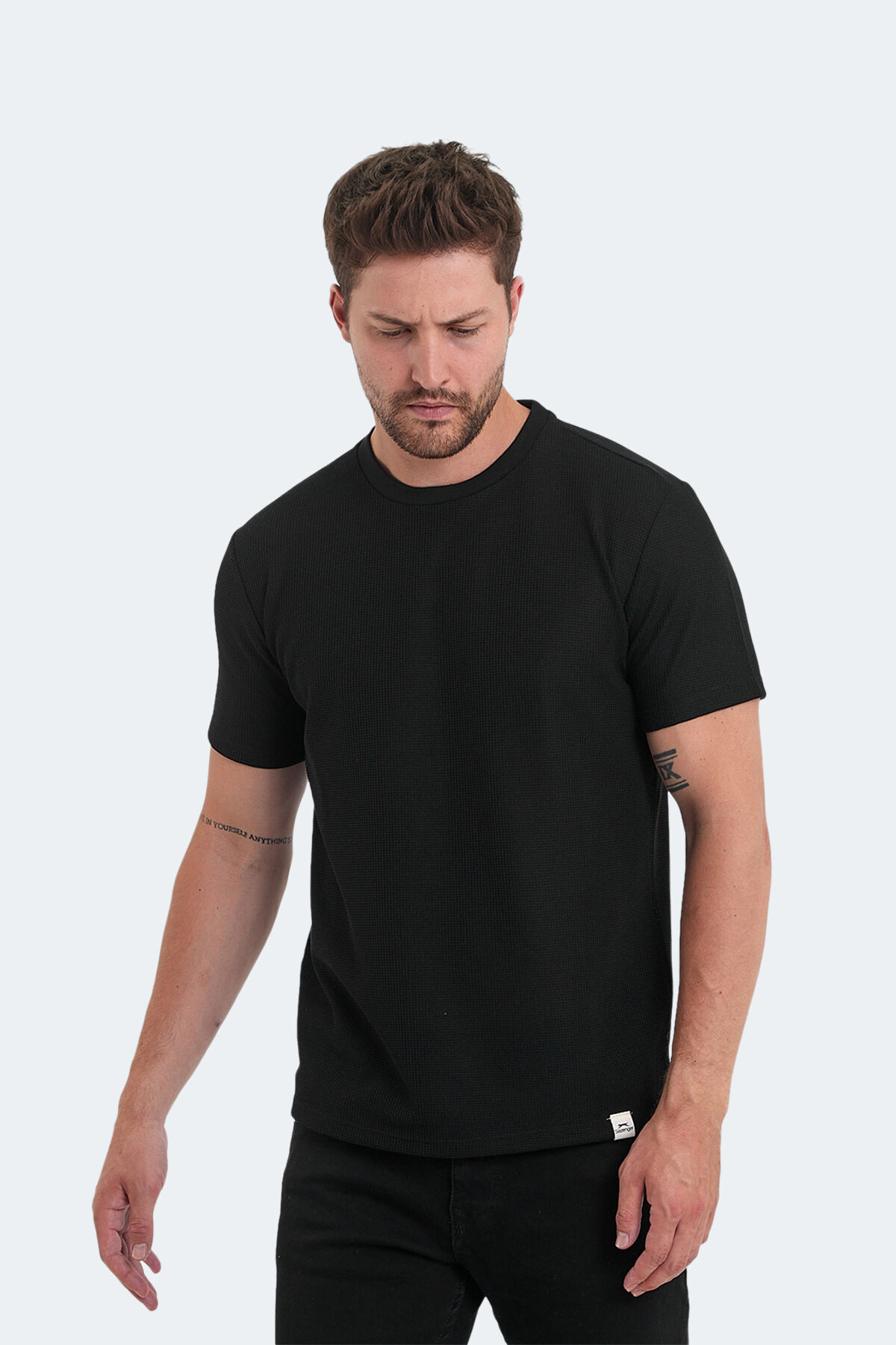 Slazenger VELVEL Erkek  Siyah Tişört