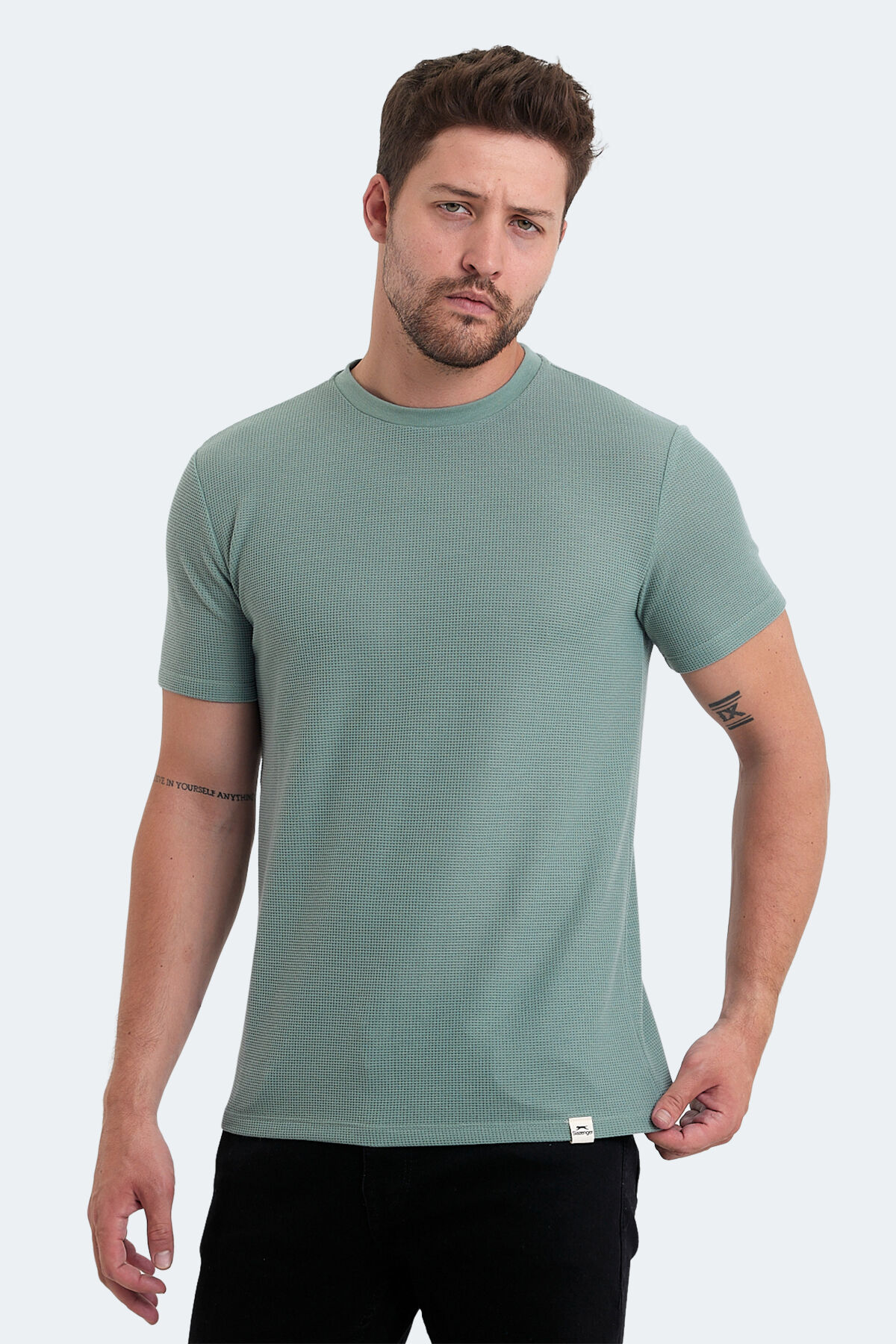 Slazenger VELVEL Erkek  Su Yeşili Tişört